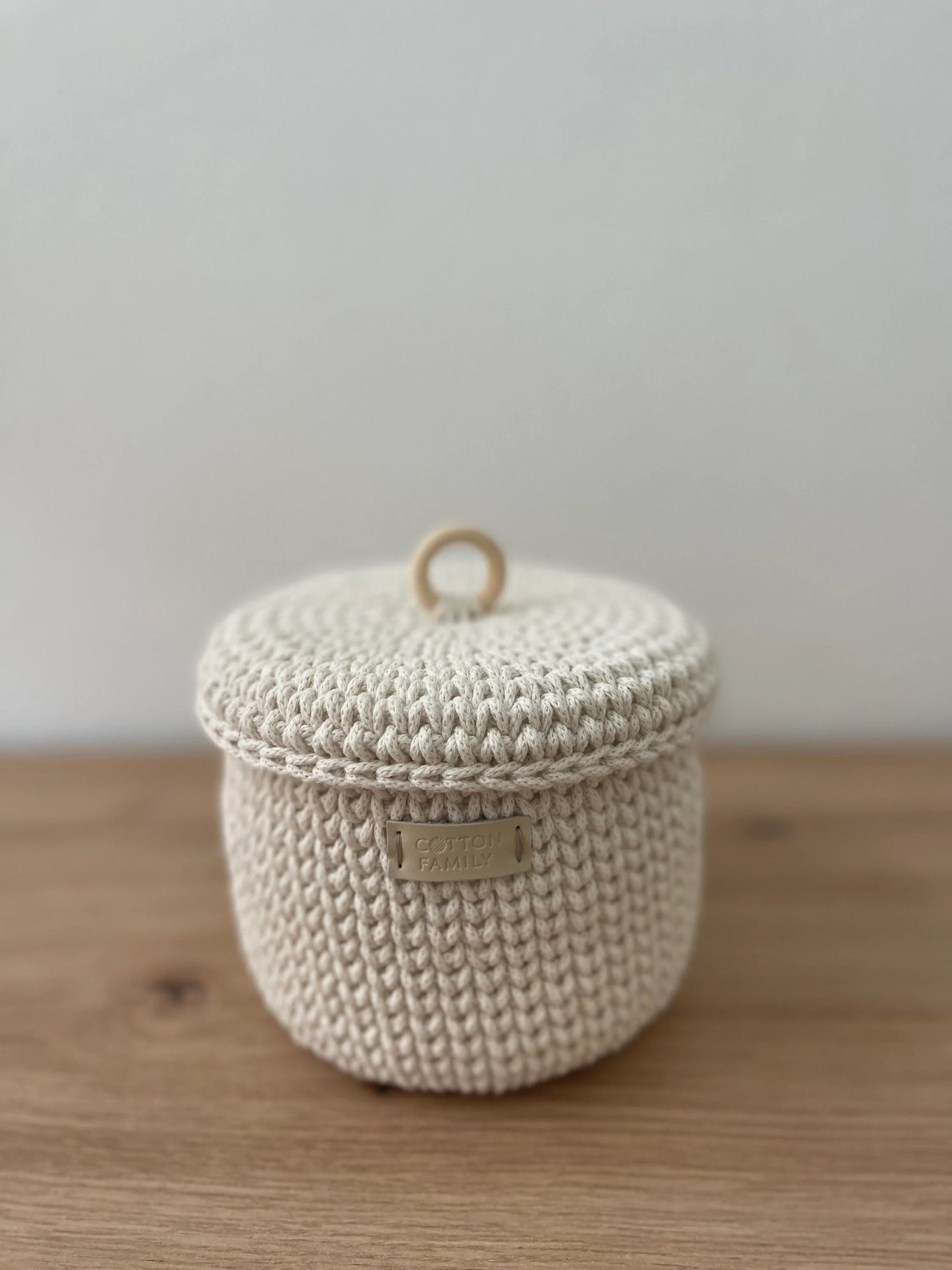 "RING" Set of 3 Round MEDIUM-Organizer Lidded Baskets