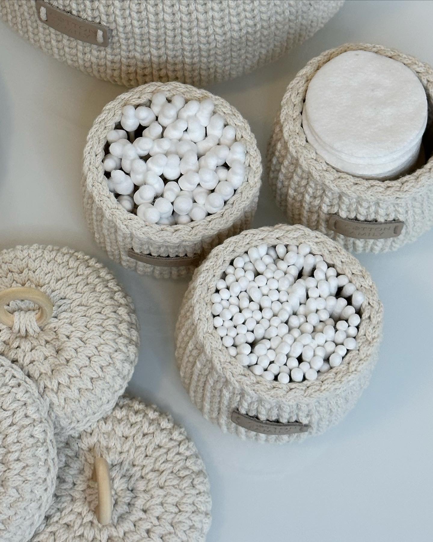 "RING" 3 Round MINI-Organizer Lidded Baskets