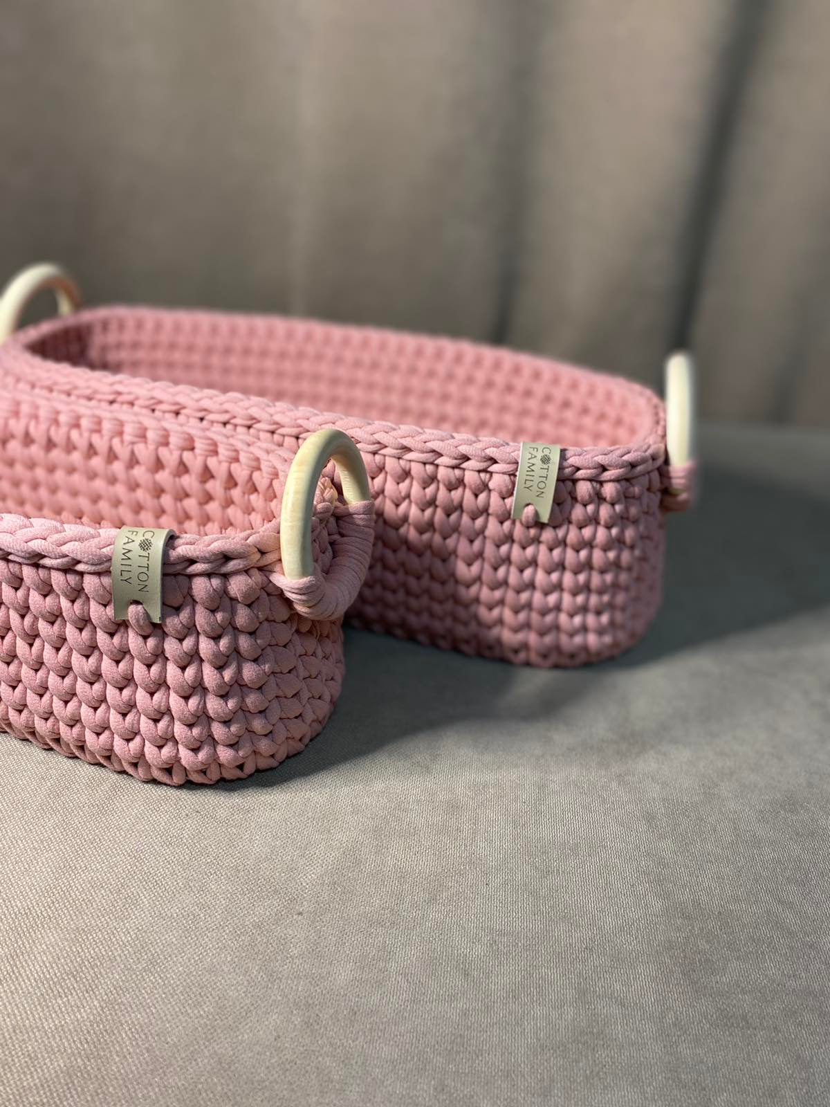 "WOODLOOP" Set of 2 Organizer Baskets