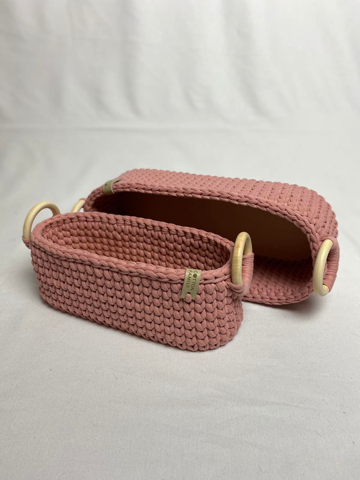 "WOODLOOP" Set of 2 Organizer Baskets