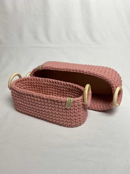 "WOODLOOP" Set of 2 Organizer Baskets