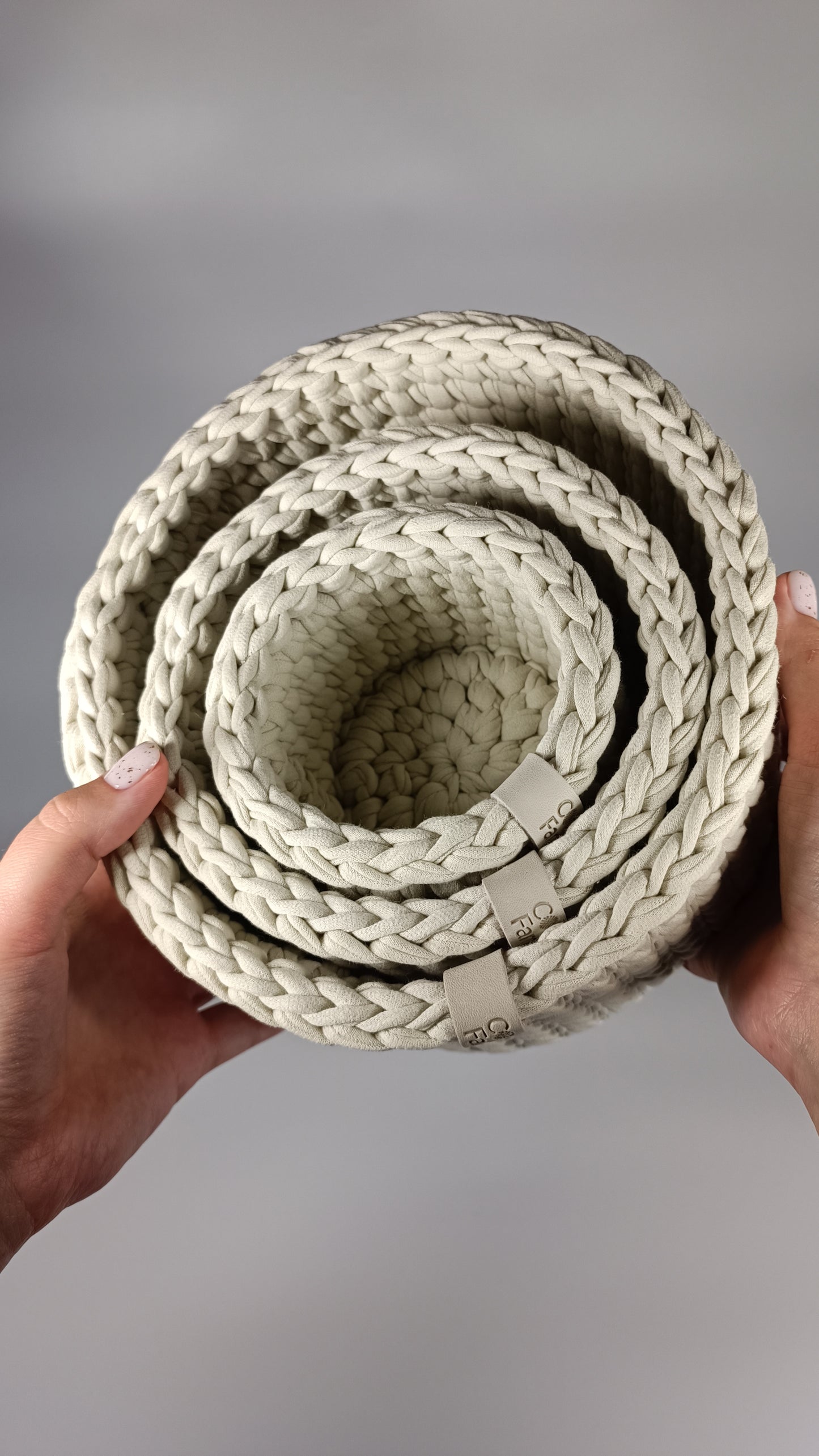 "CLASSIC" Set of 3 Round Organizer Baskets