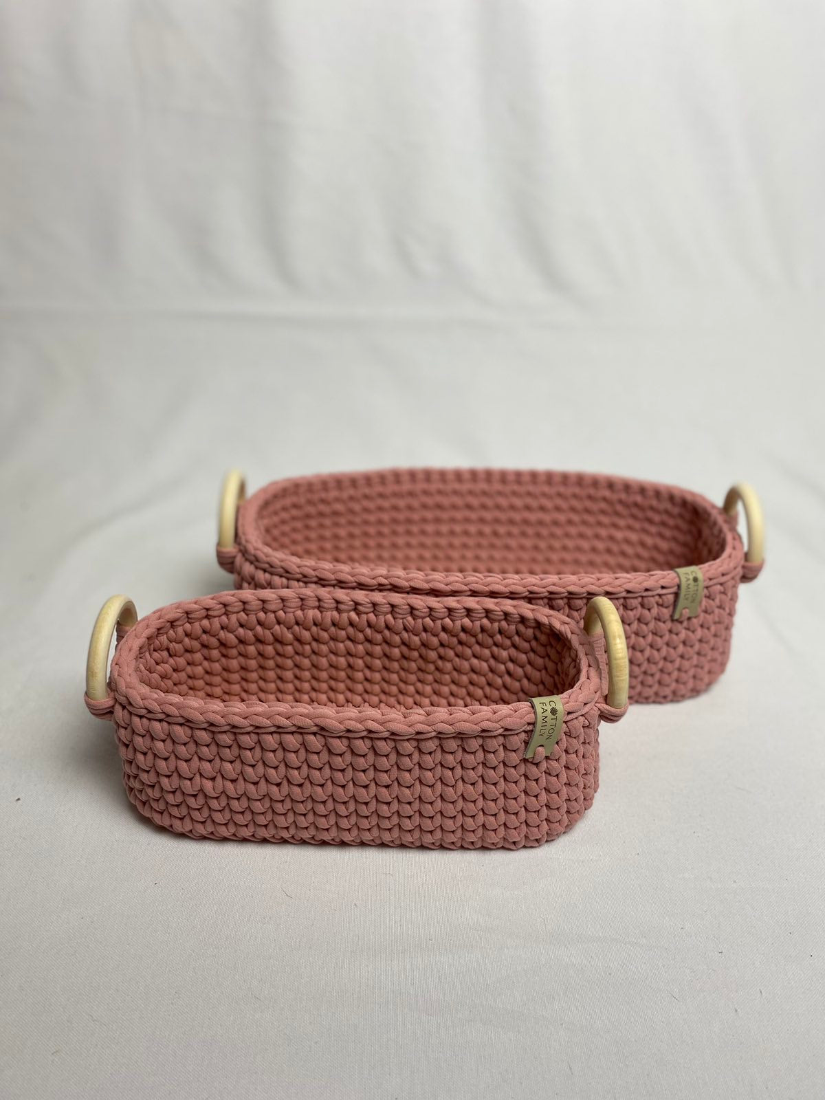 "WOODLOOP" Set of 2 Organizer Baskets