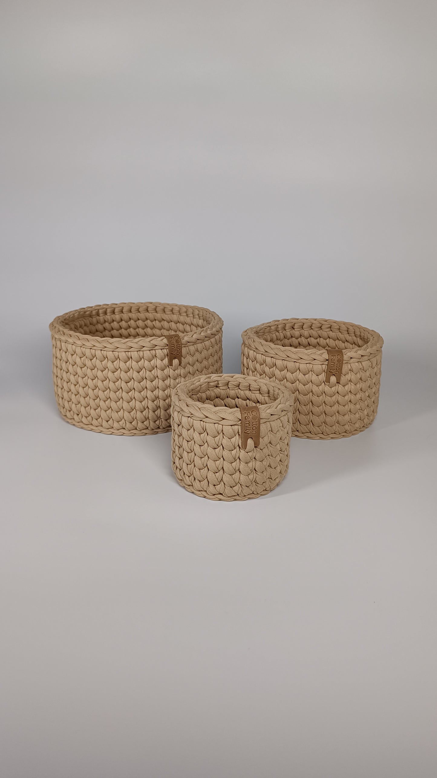 "CLASSIC" Set of 3 Round Organizer Baskets
