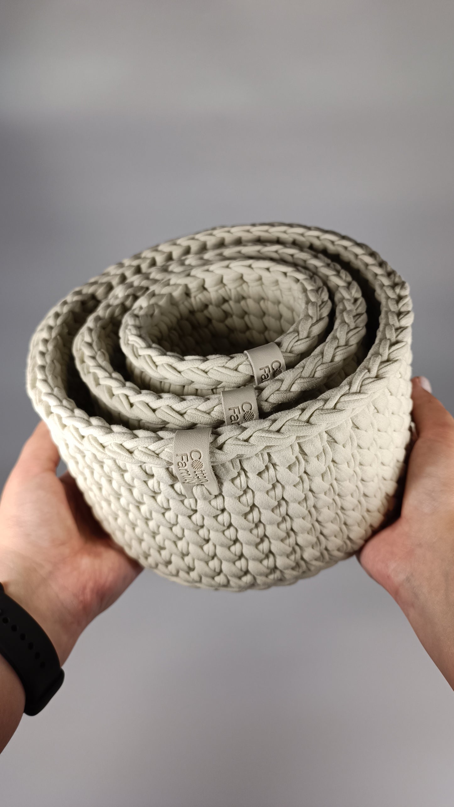 "CLASSIC" Set of 3 Round Organizer Baskets