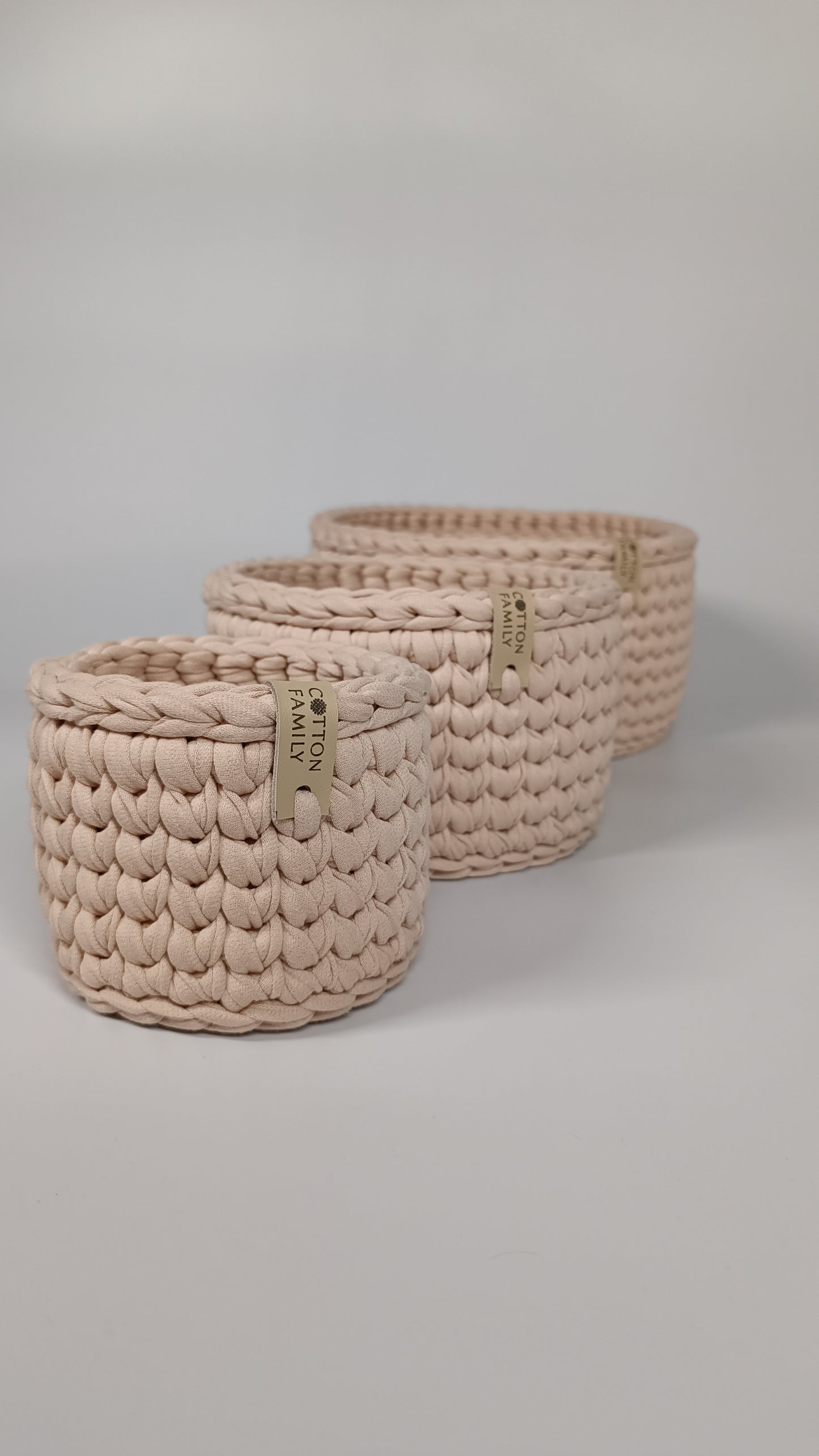 "CLASSIC"  Set of 3 Round Organizer Baskets