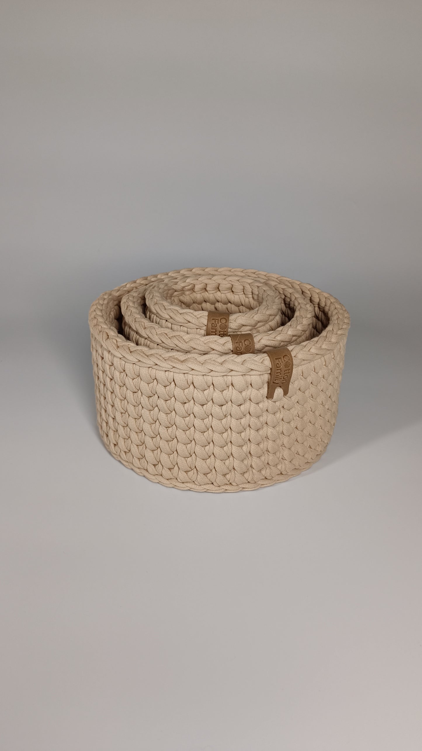 "CLASSIC" Set of 3 Round Organizer Baskets