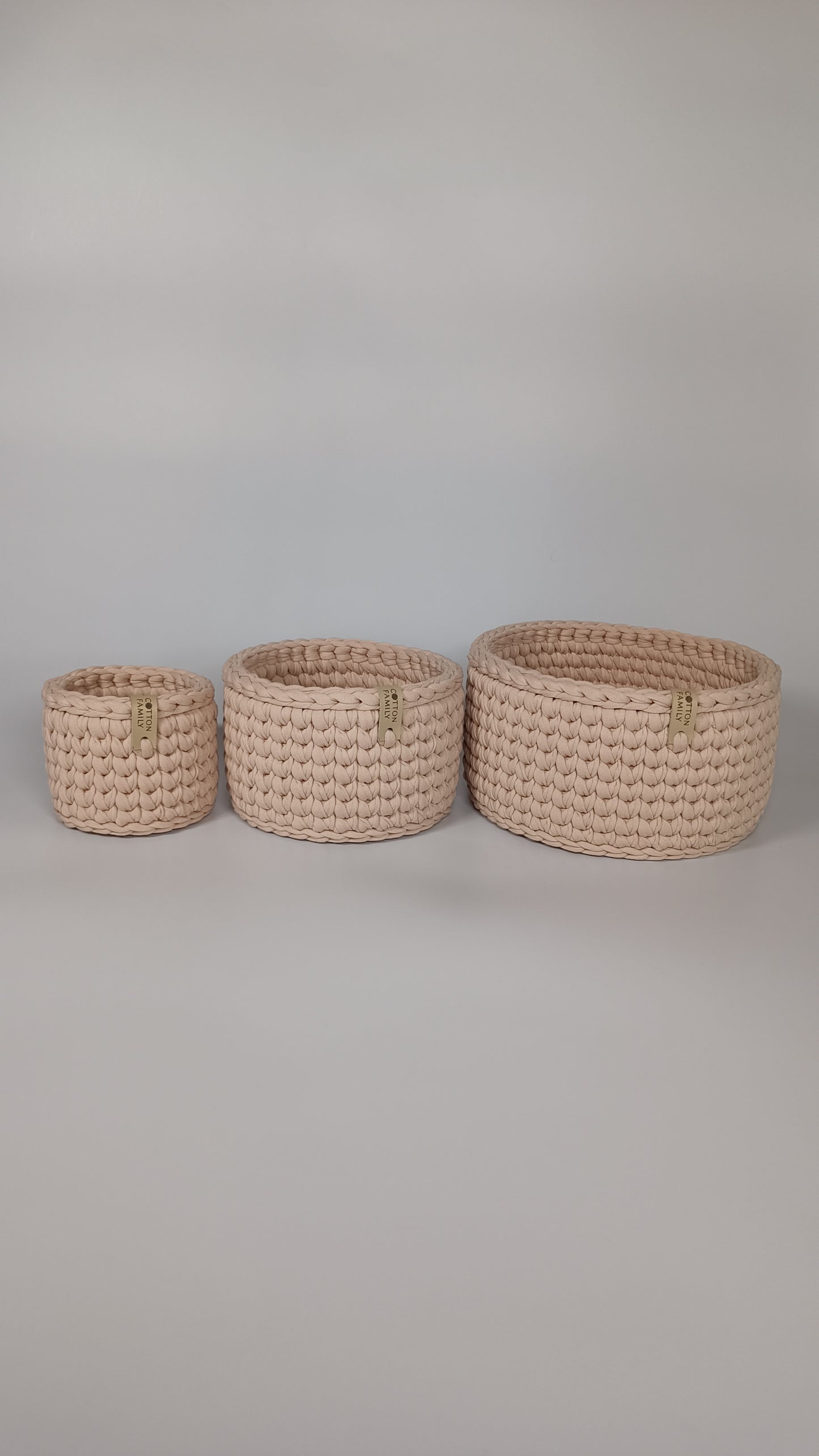 "CLASSIC"  Set of 3 Round Organizer Baskets