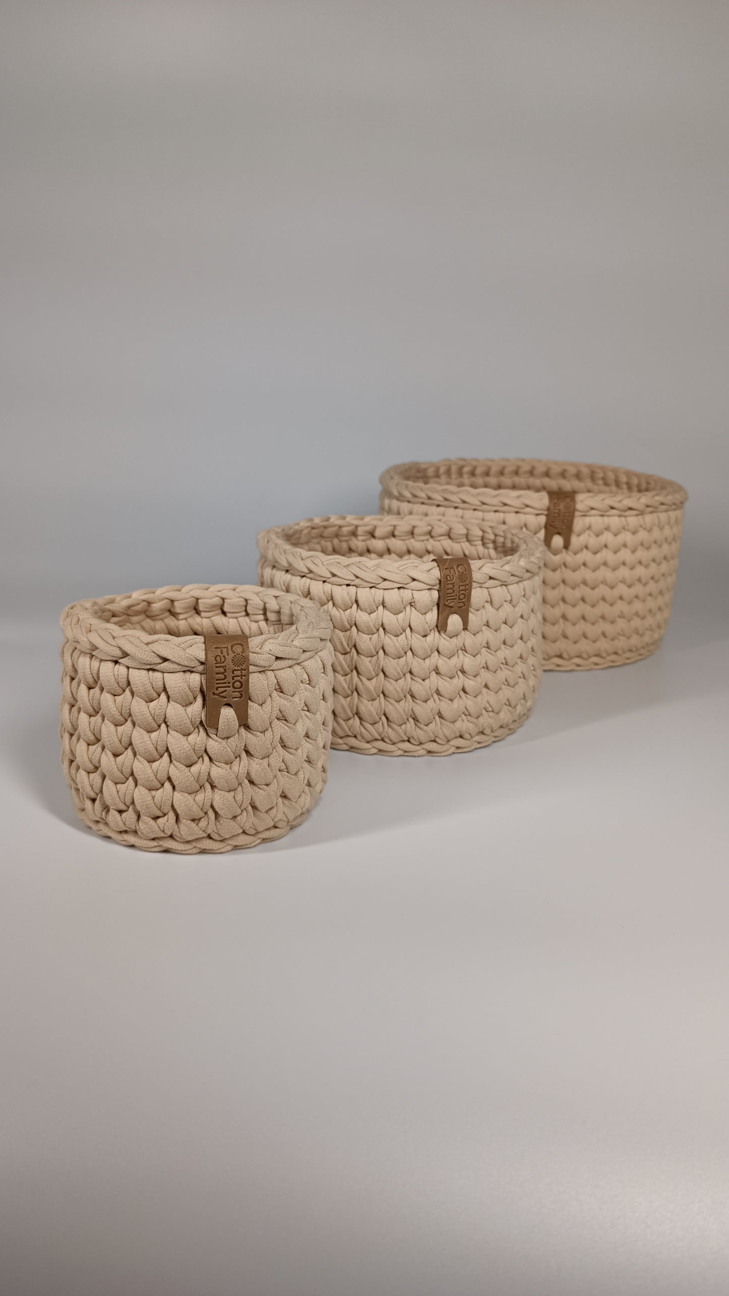 "CLASSIC" Set of 3 Round Organizer Baskets