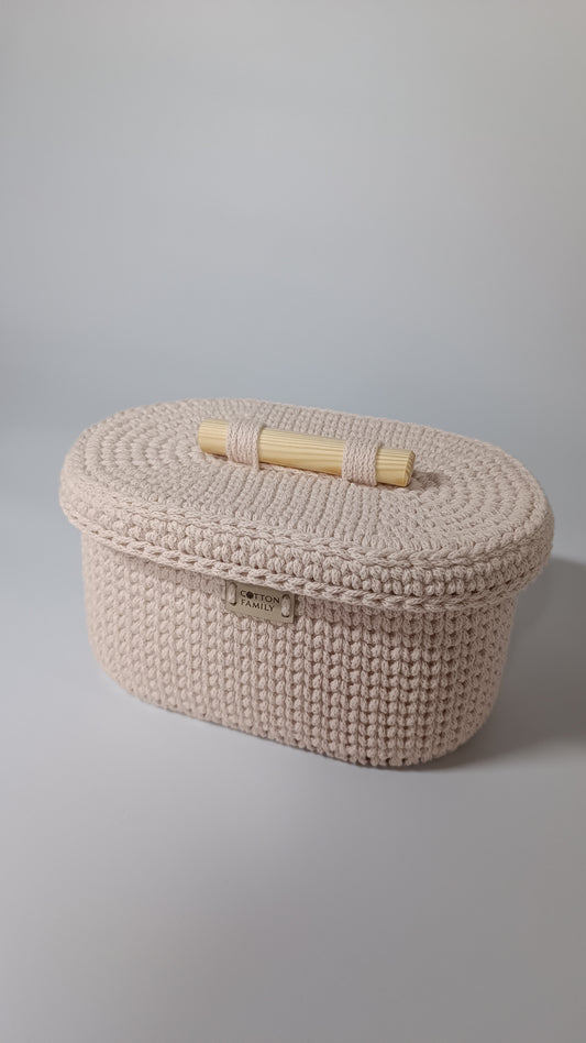 "BOX" Oval Knitted Basket SMALL