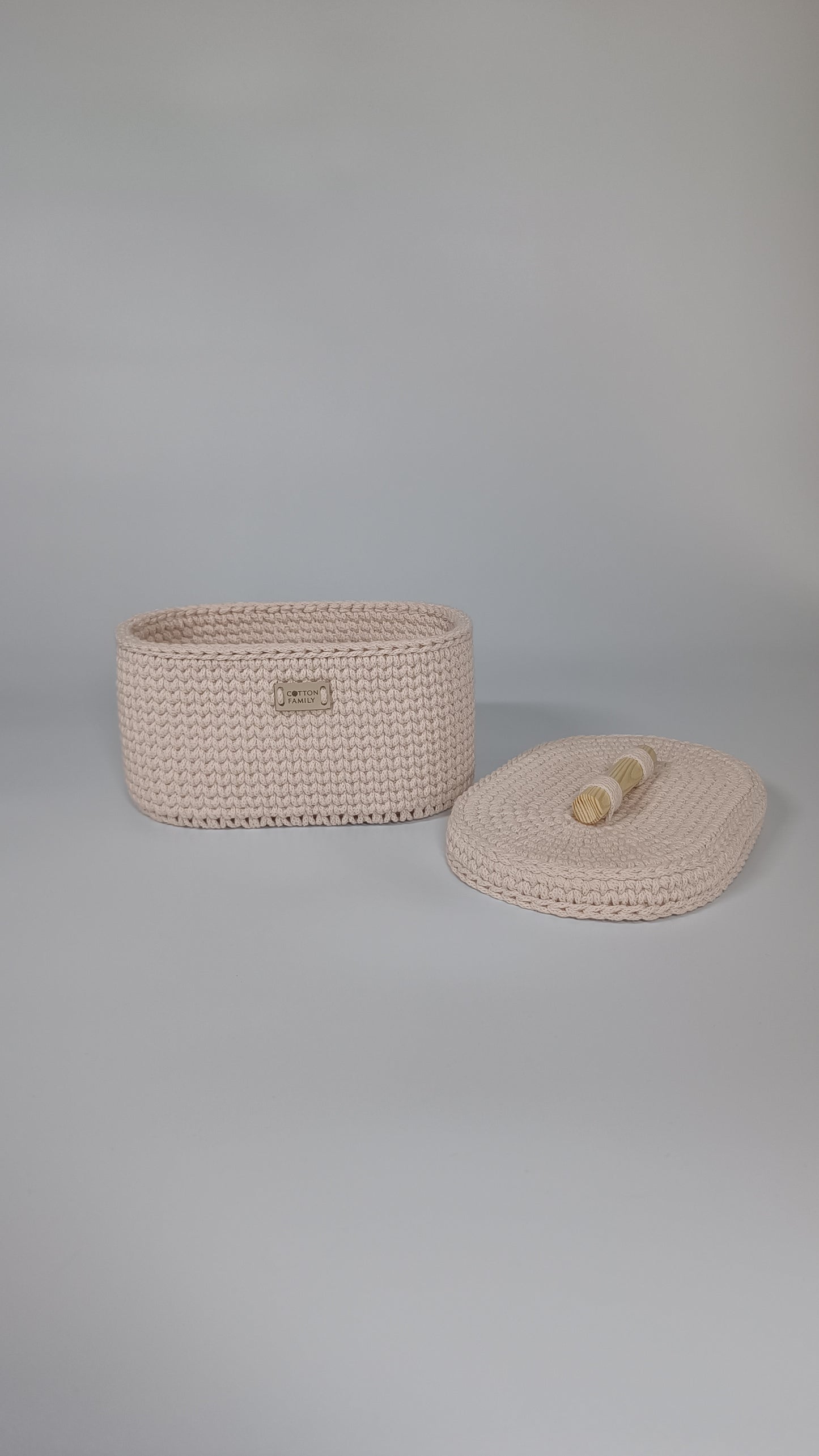 "BOX" Oval Knitted Basket SMALL
