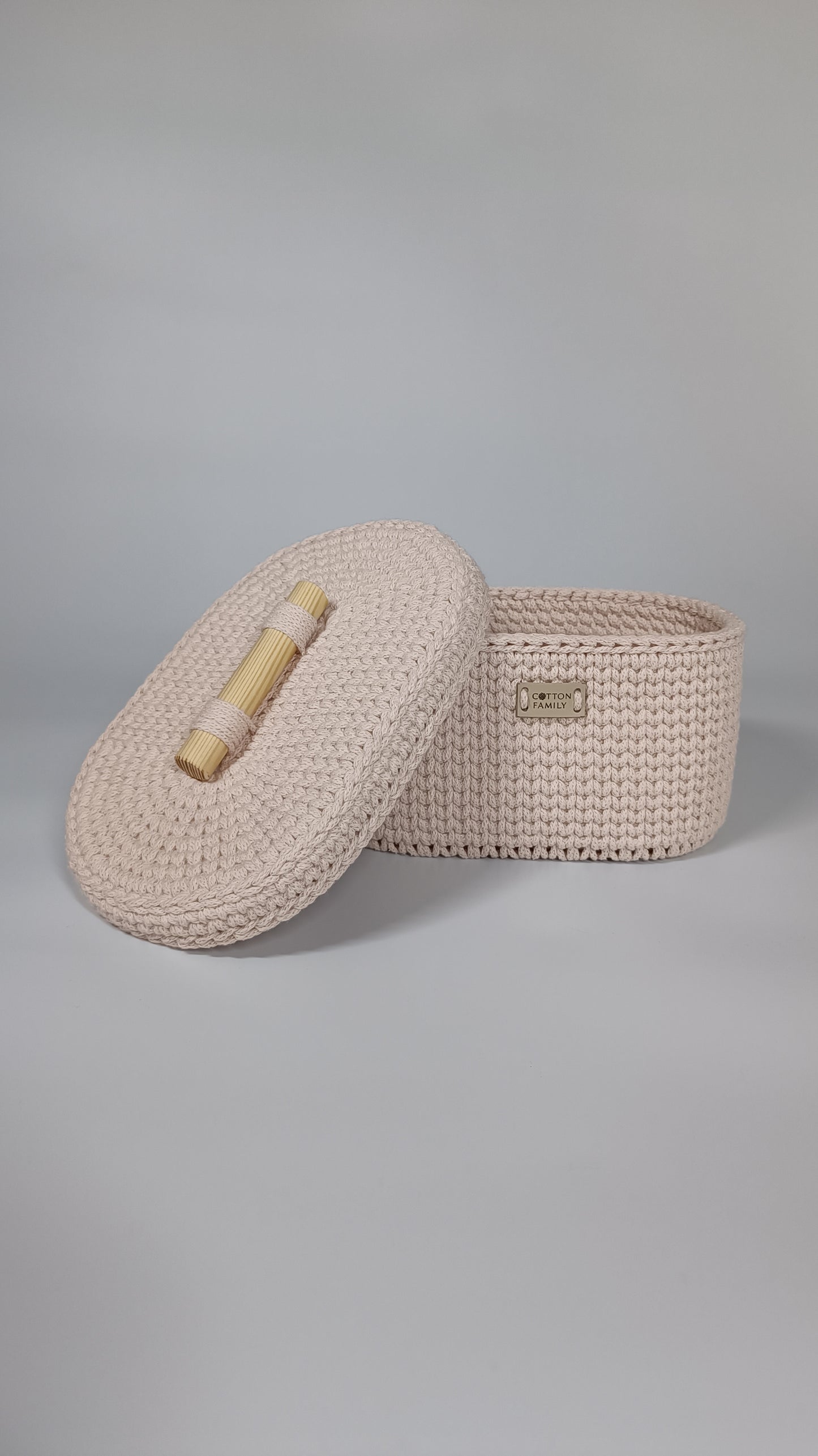 "BOX" Oval Knitted Basket SMALL