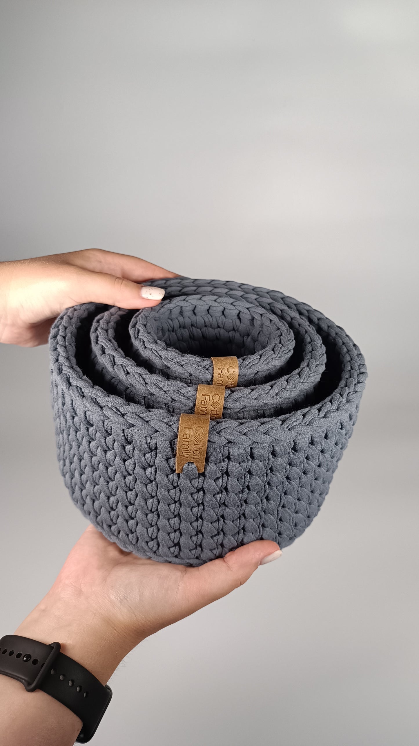 "CLASSIC" Set of 3 Round Organizer Baskets