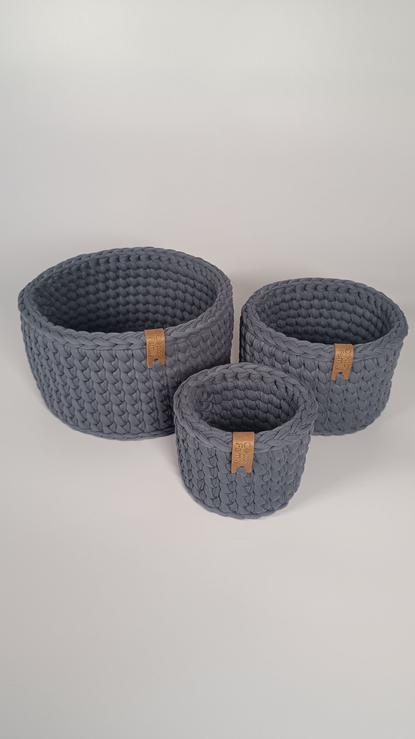 "CLASSIC" Set of 3 Round Organizer Baskets