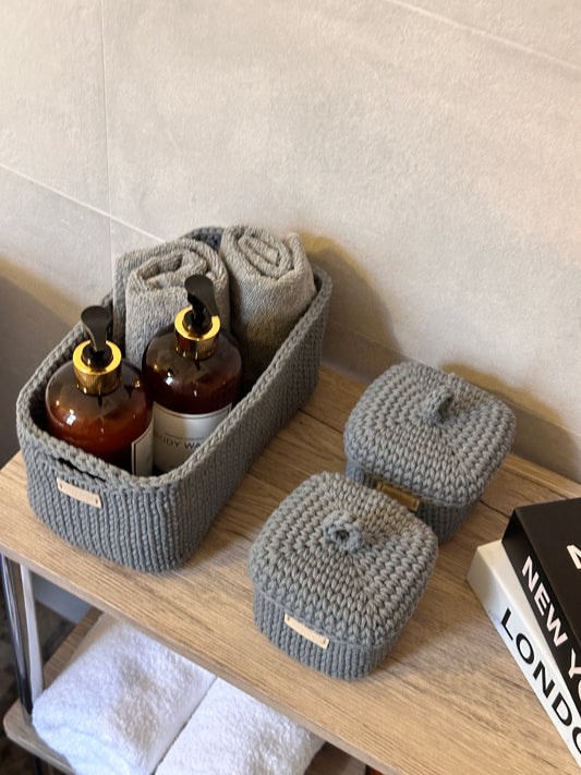 "QUAD BOX" Set of 3 Organizer Baskets