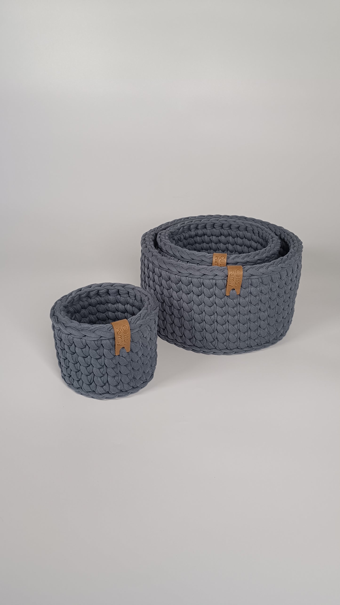 "CLASSIC" Set of 3 Round Organizer Baskets