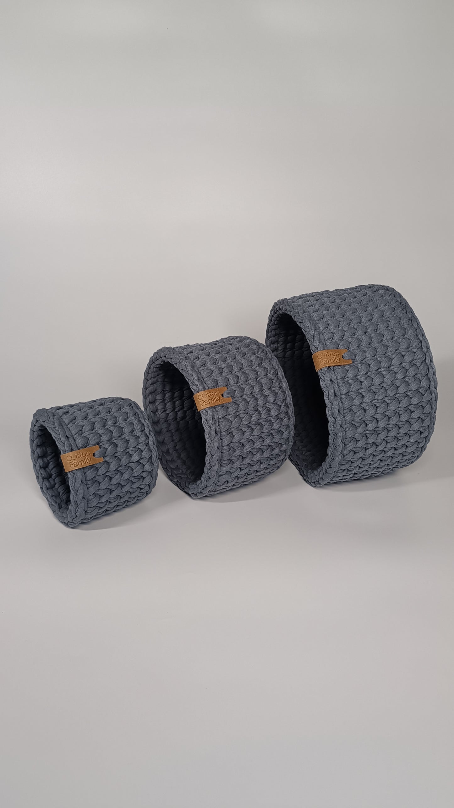 "CLASSIC" Set of 3 Round Organizer Baskets