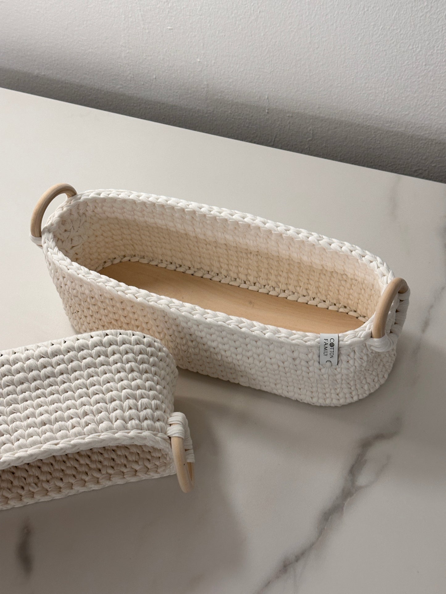 "WOODLOOP" Set of 2 Organizer Baskets