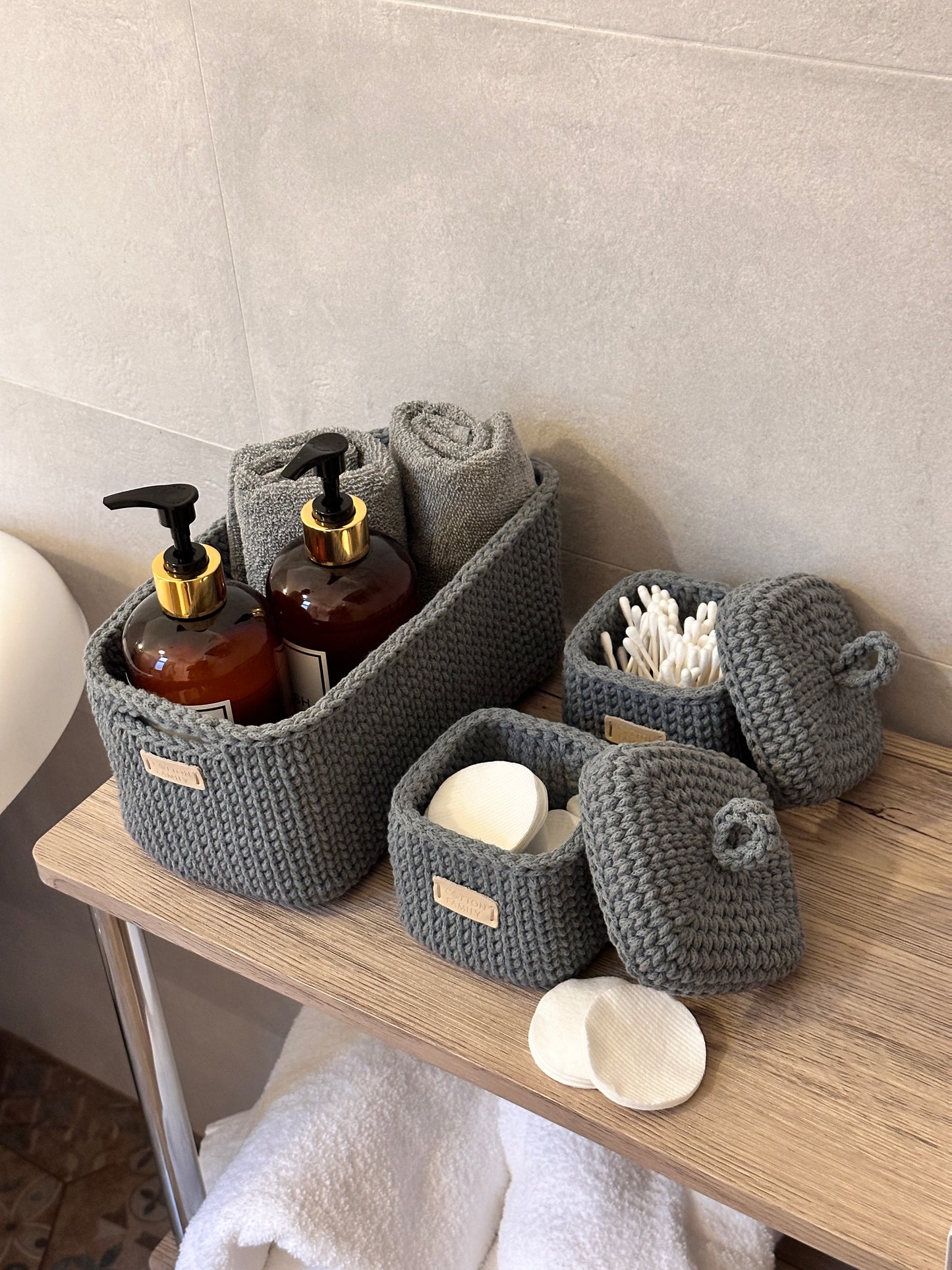 "QUAD BOX" Set of 3 Organizer Baskets