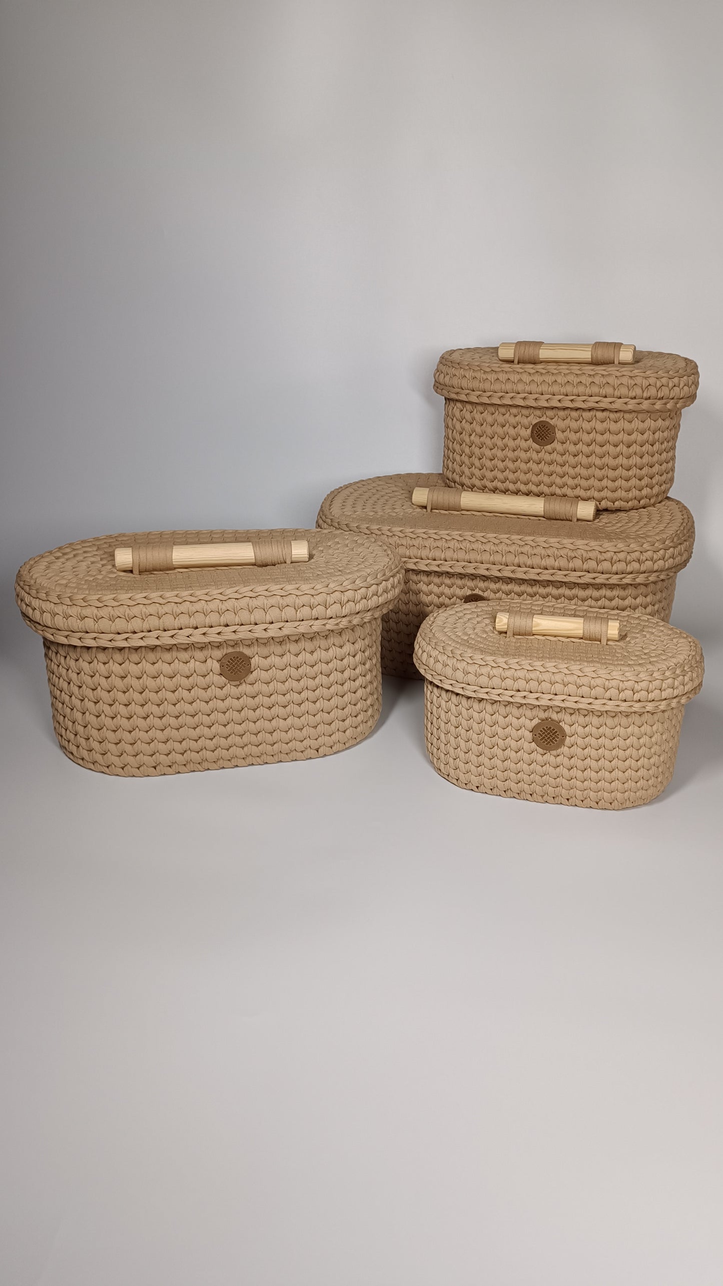 "BOX" Oval Knitted Basket LARGE