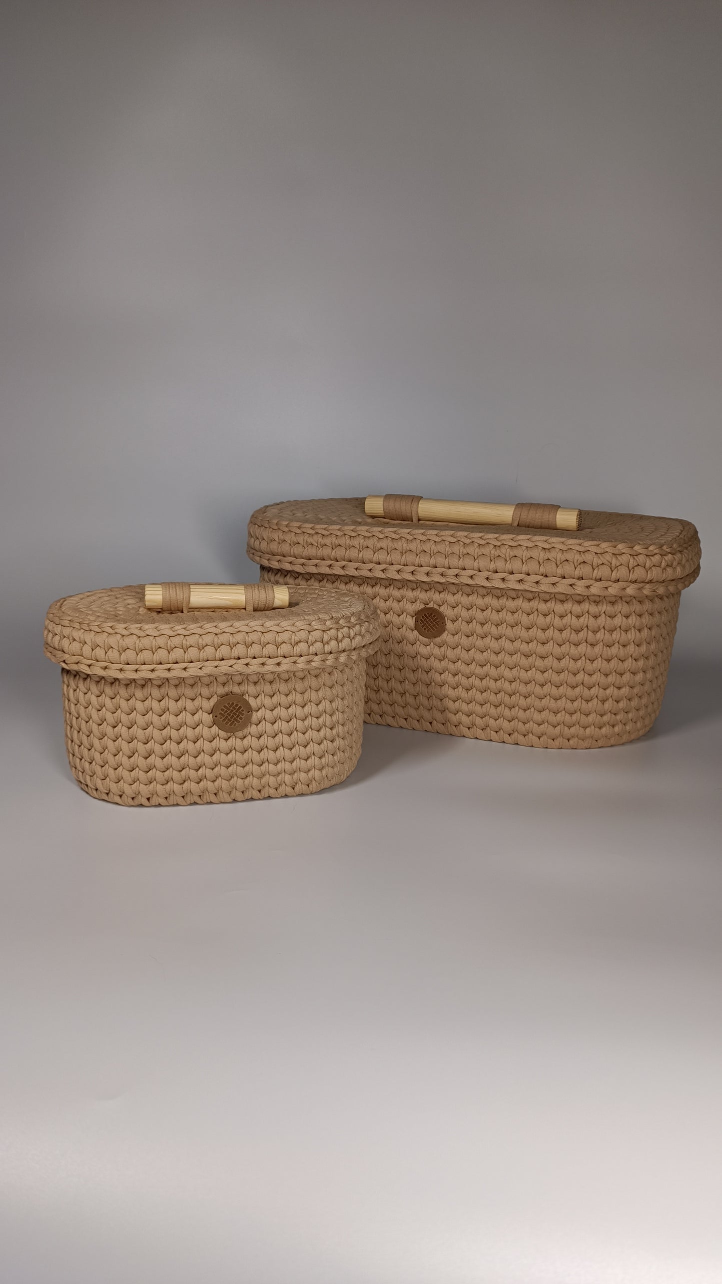 "BOX" Oval Knitted Basket LARGE