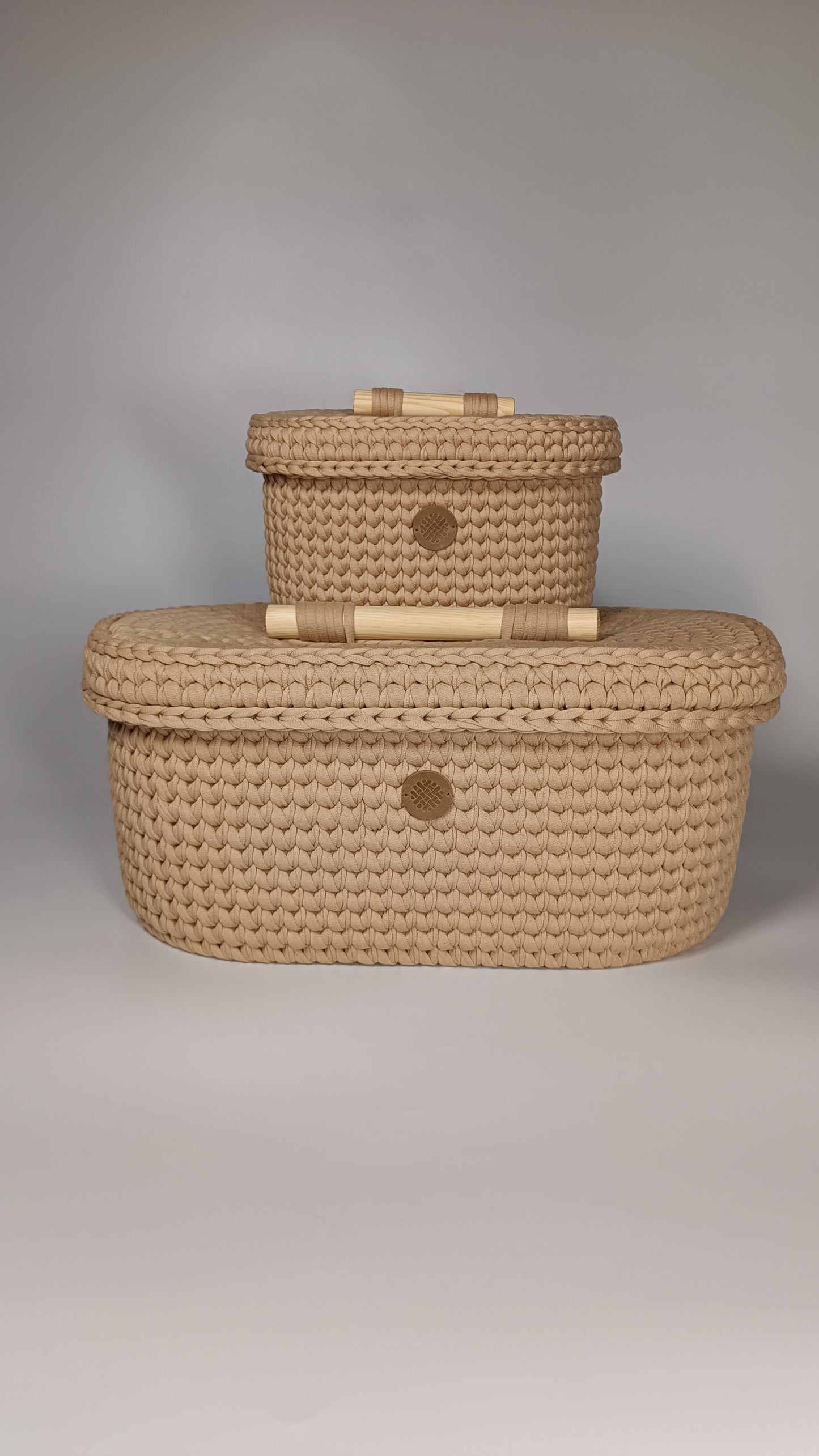 "BOX" Oval Knitted Basket LARGE