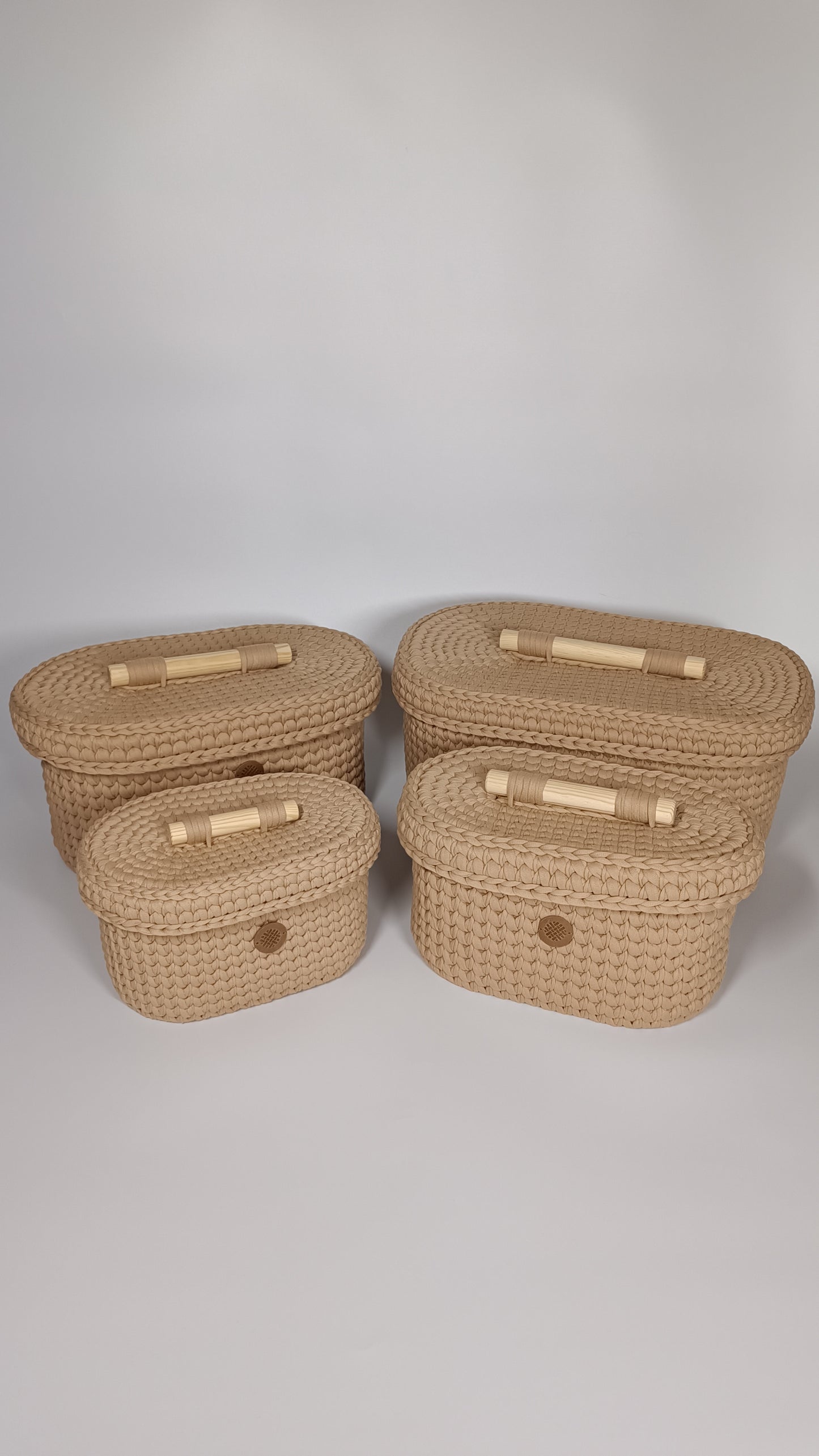 "BOX" Oval Knitted Basket LARGE