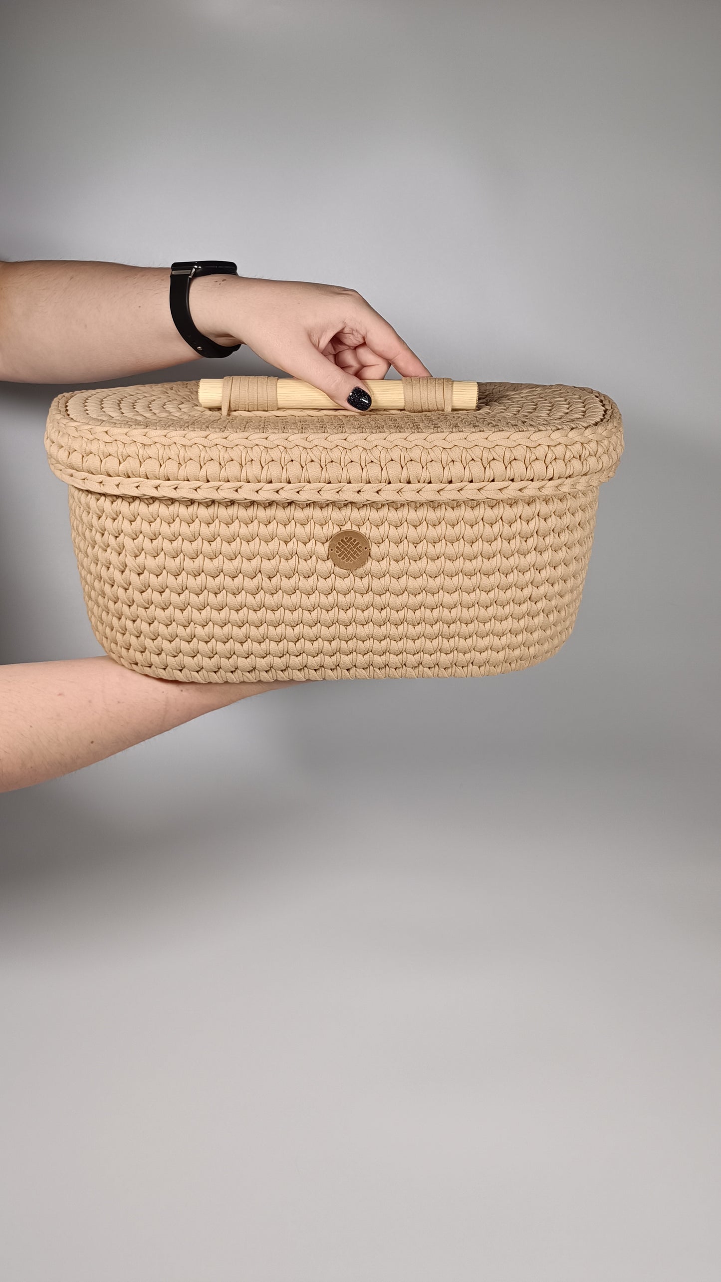 "BOX" Oval Knitted Basket LARGE