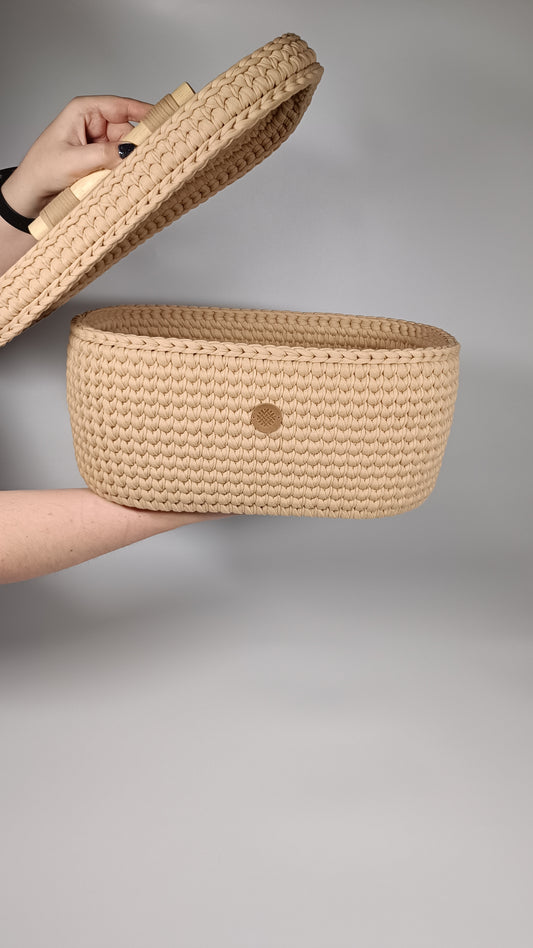 "BOX" Oval Knitted Basket LARGE