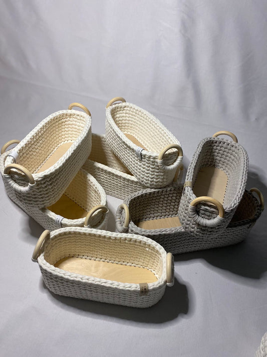 "WOODLOOP" Set of 2 Organizer Baskets