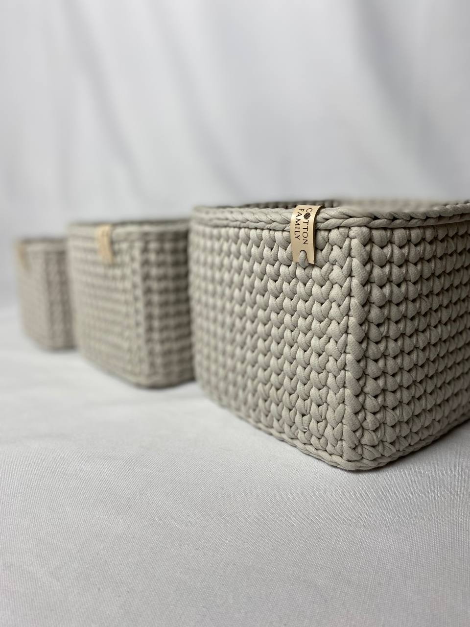 "CUBE" Set of 3 Square Organizer Baskets
