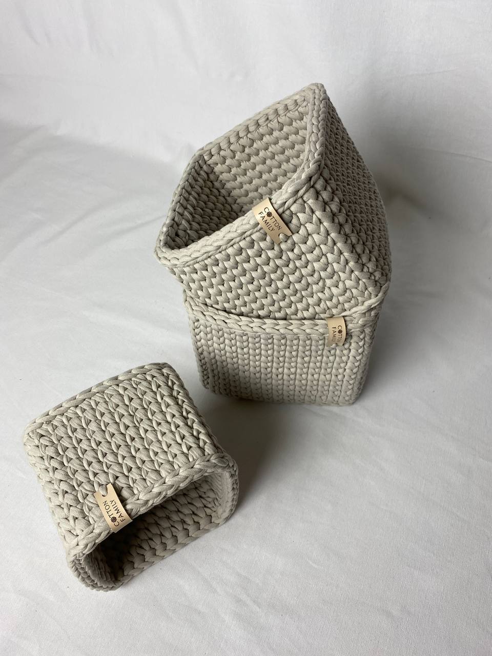 "CUBE" Set of 3 Square Organizer Baskets