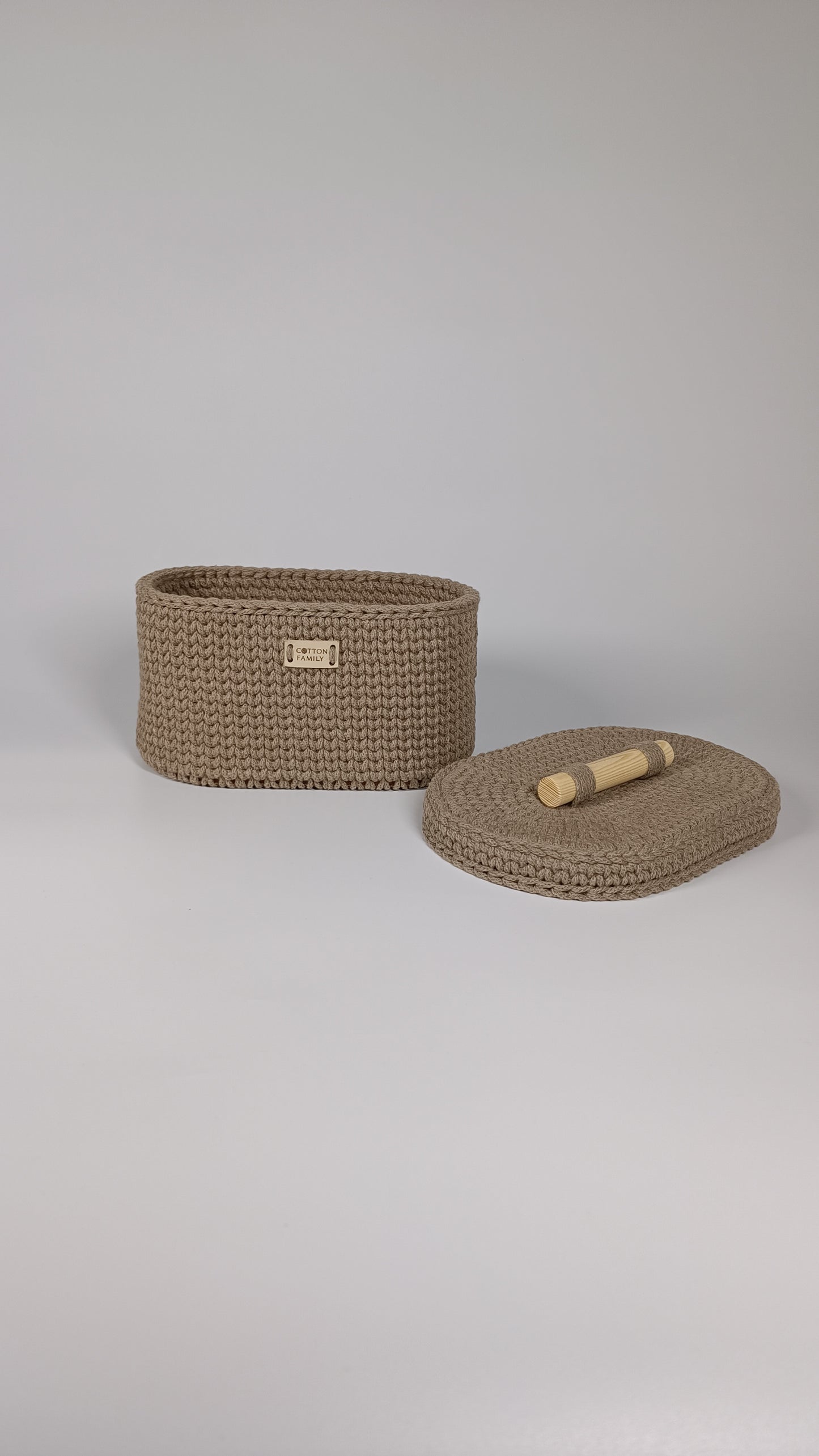 "BOX" Oval Knitted Basket SMALL