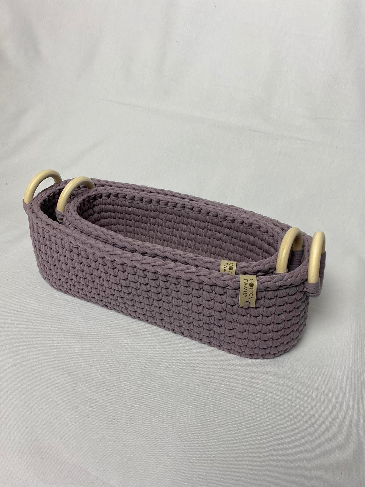 "WOODLOOP" Set of 2 Organizer Baskets
