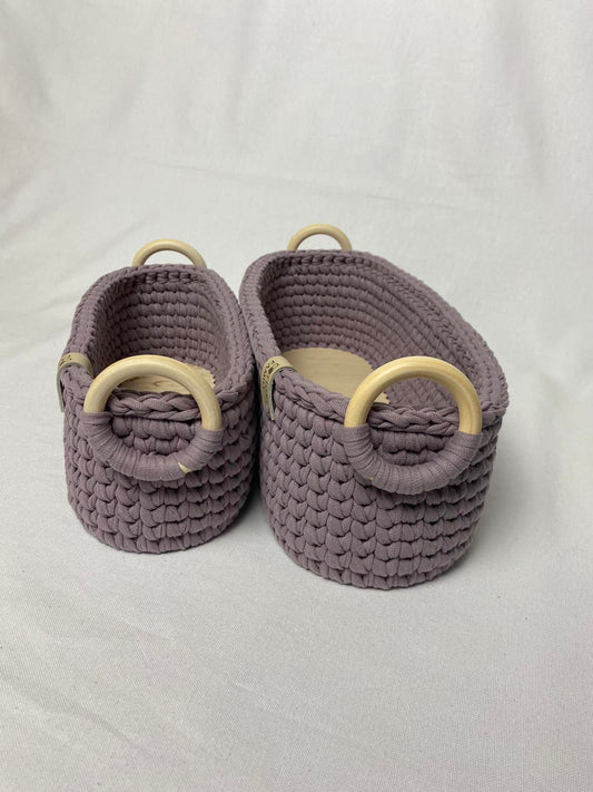 "WOODLOOP" Set of 2 Organizer Baskets