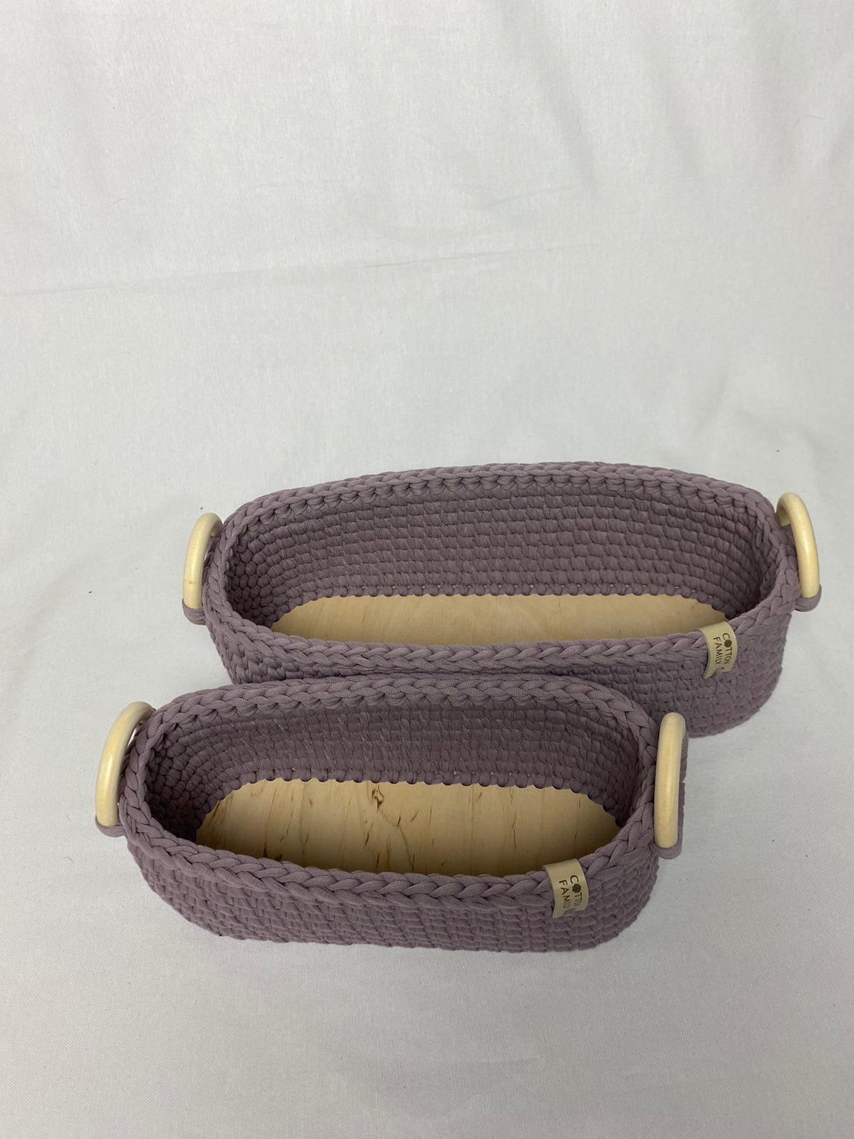 "WOODLOOP" Set of 2 Organizer Baskets