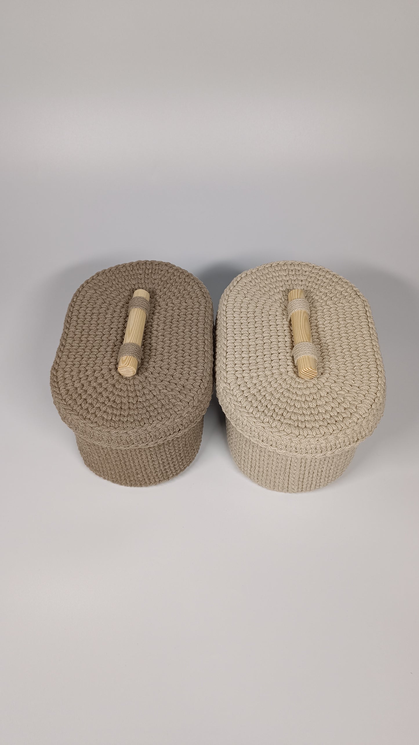 "BOX" Oval Knitted Basket SMALL
