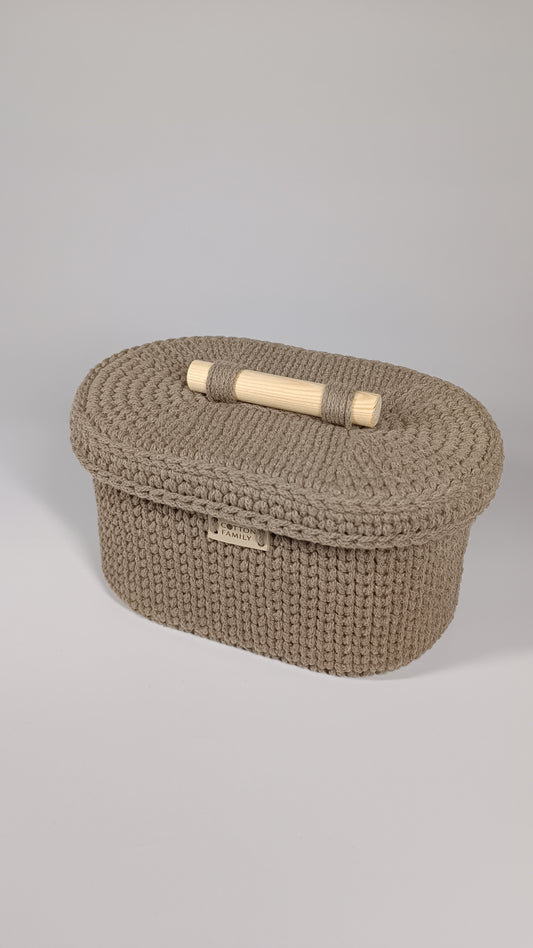 "BOX" Oval Knitted Basket SMALL
