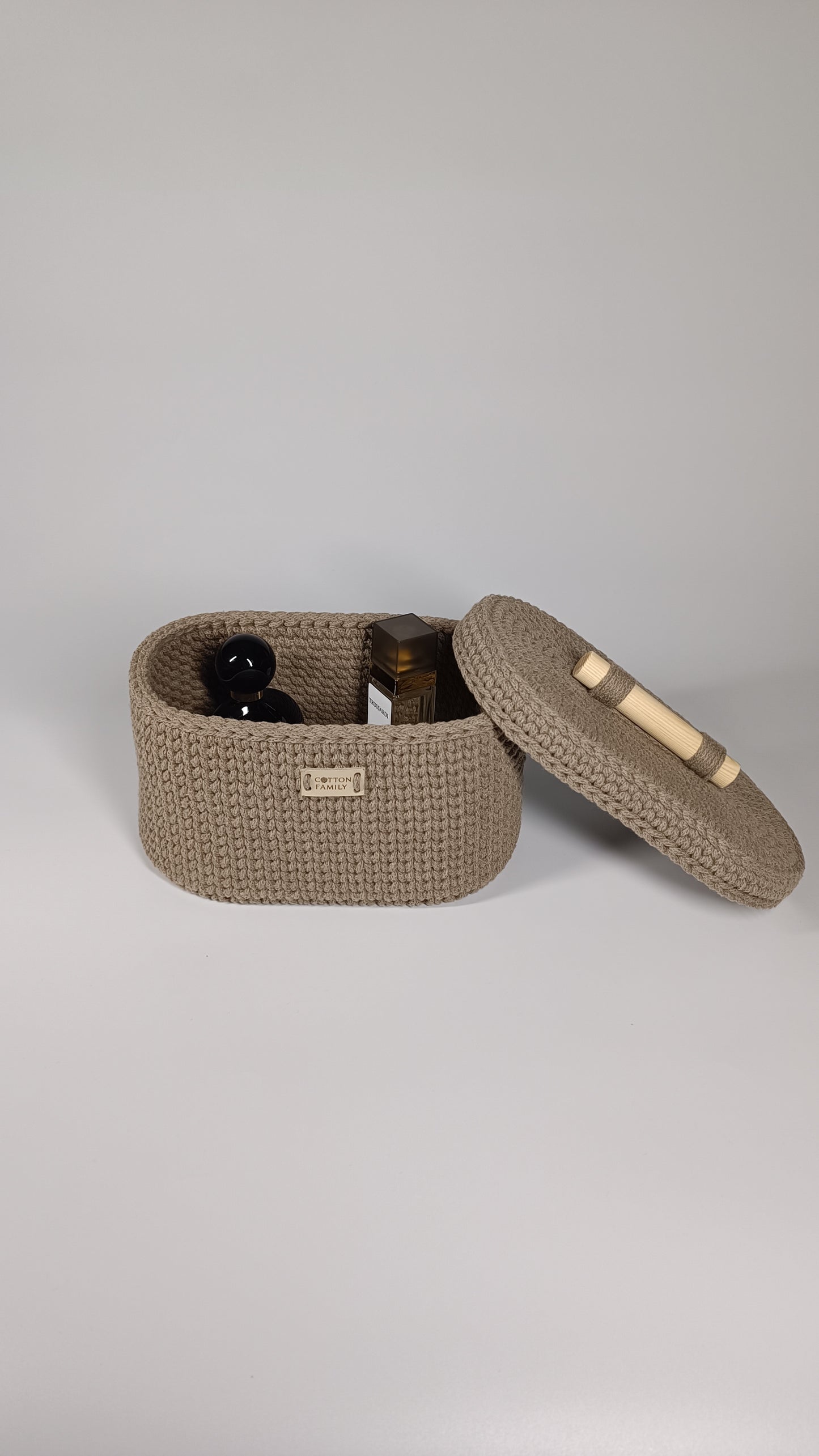 "BOX" Oval Knitted Basket SMALL