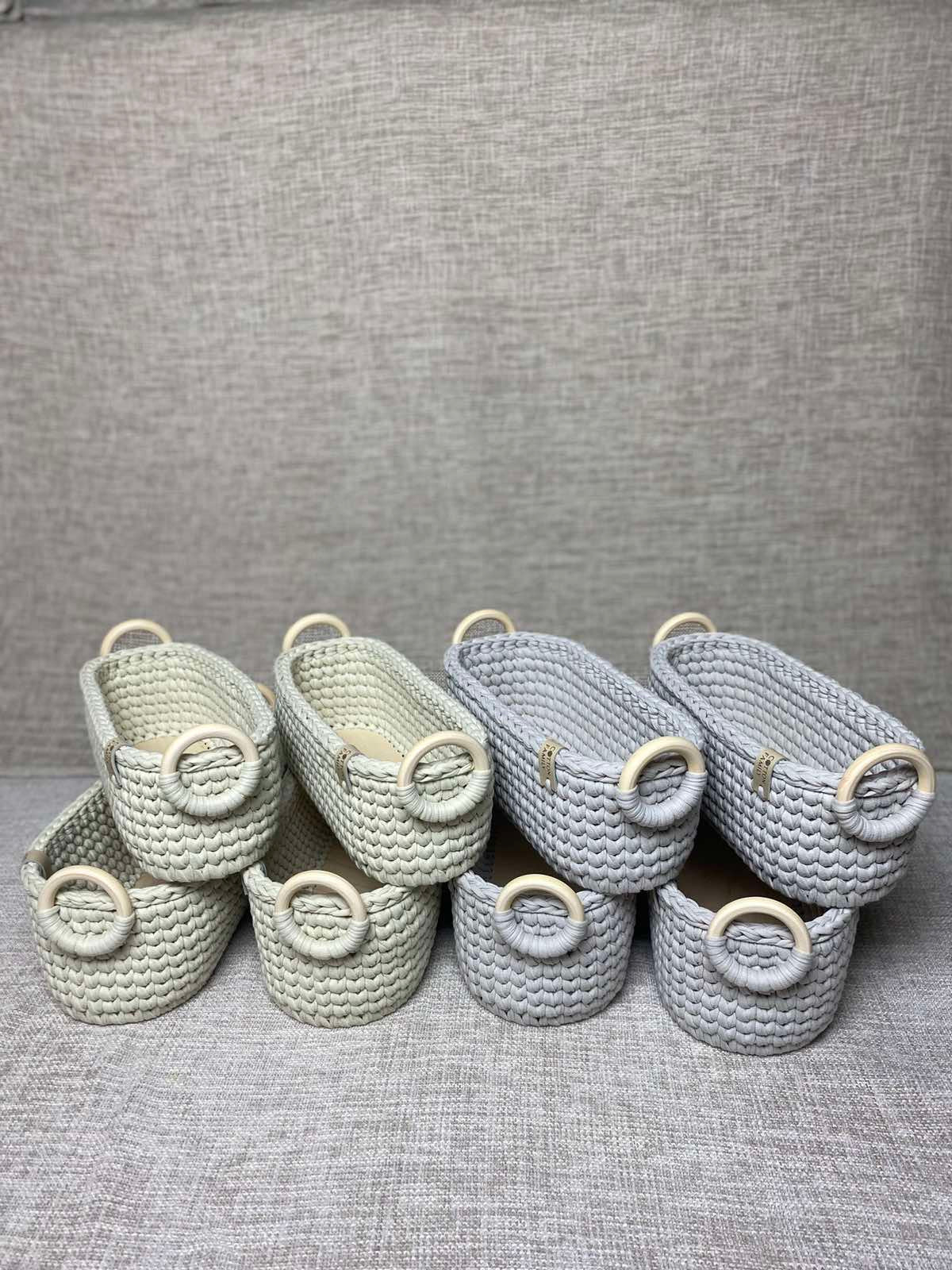 "WOODLOOP" Set of 2 Organizer Baskets