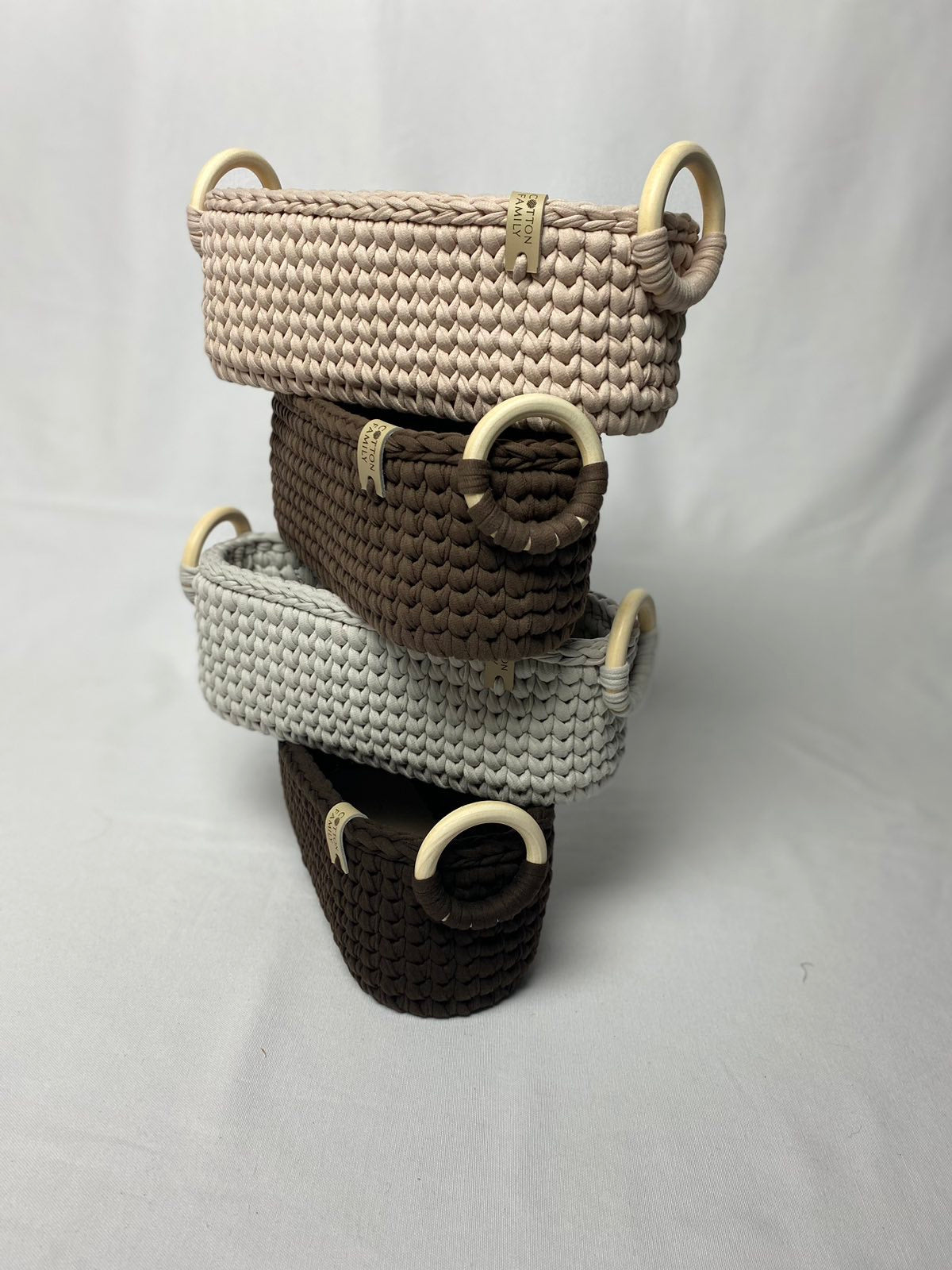 "WOODLOOP" Set of 2 Organizer Baskets