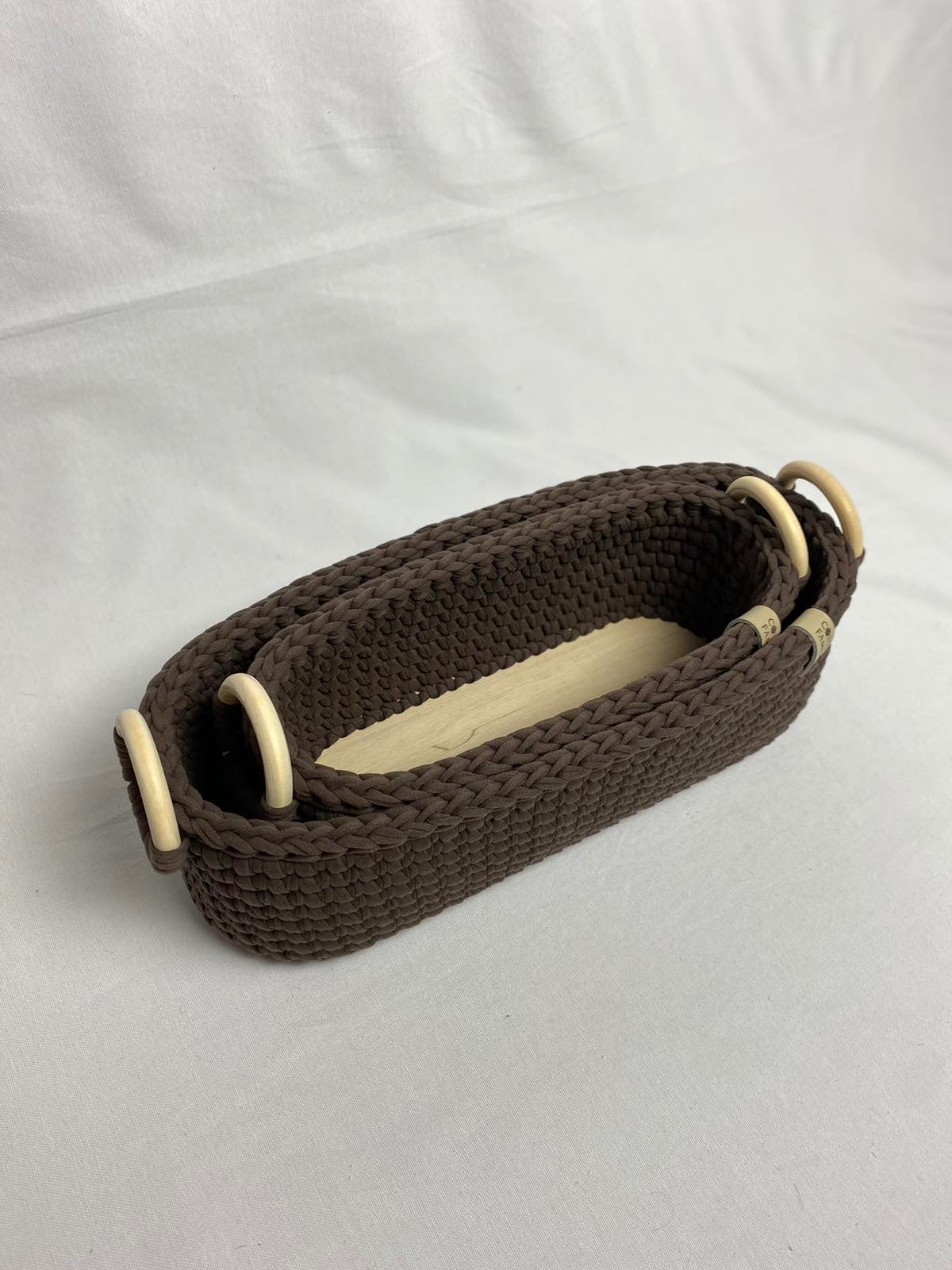 "WOODLOOP" Set of 2 Organizer Baskets