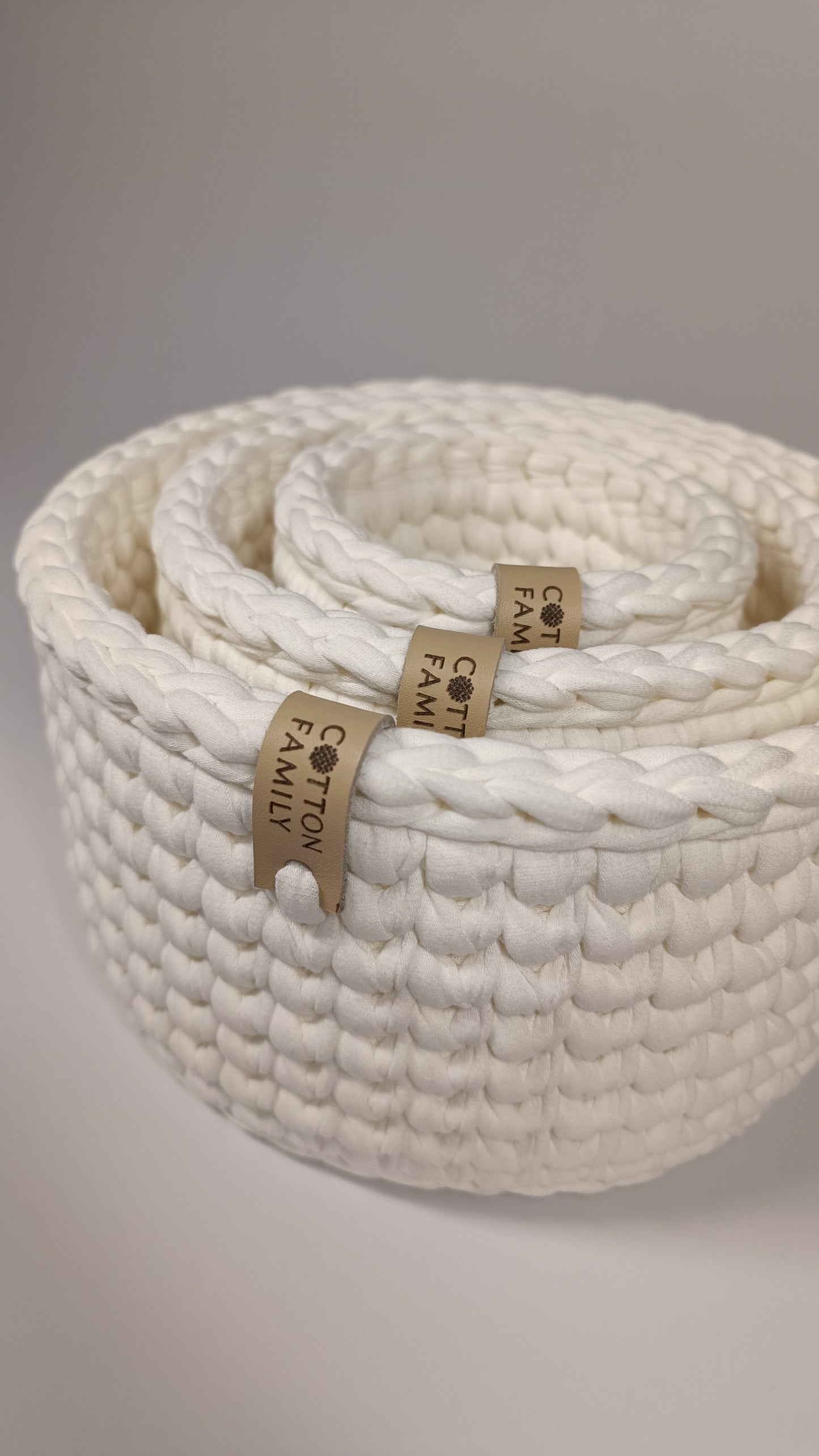 "CLASSIC" Set of 3 Round Organizer Baskets
