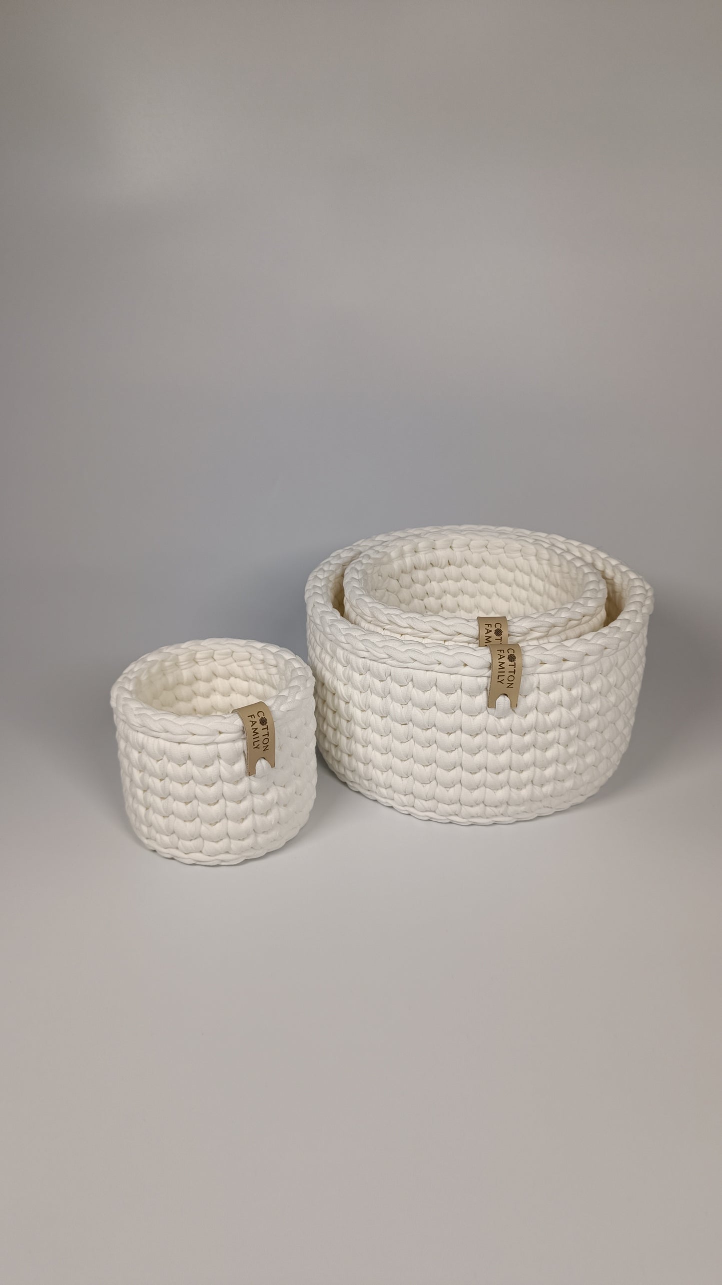 "CLASSIC" Set of 3 Round Organizer Baskets