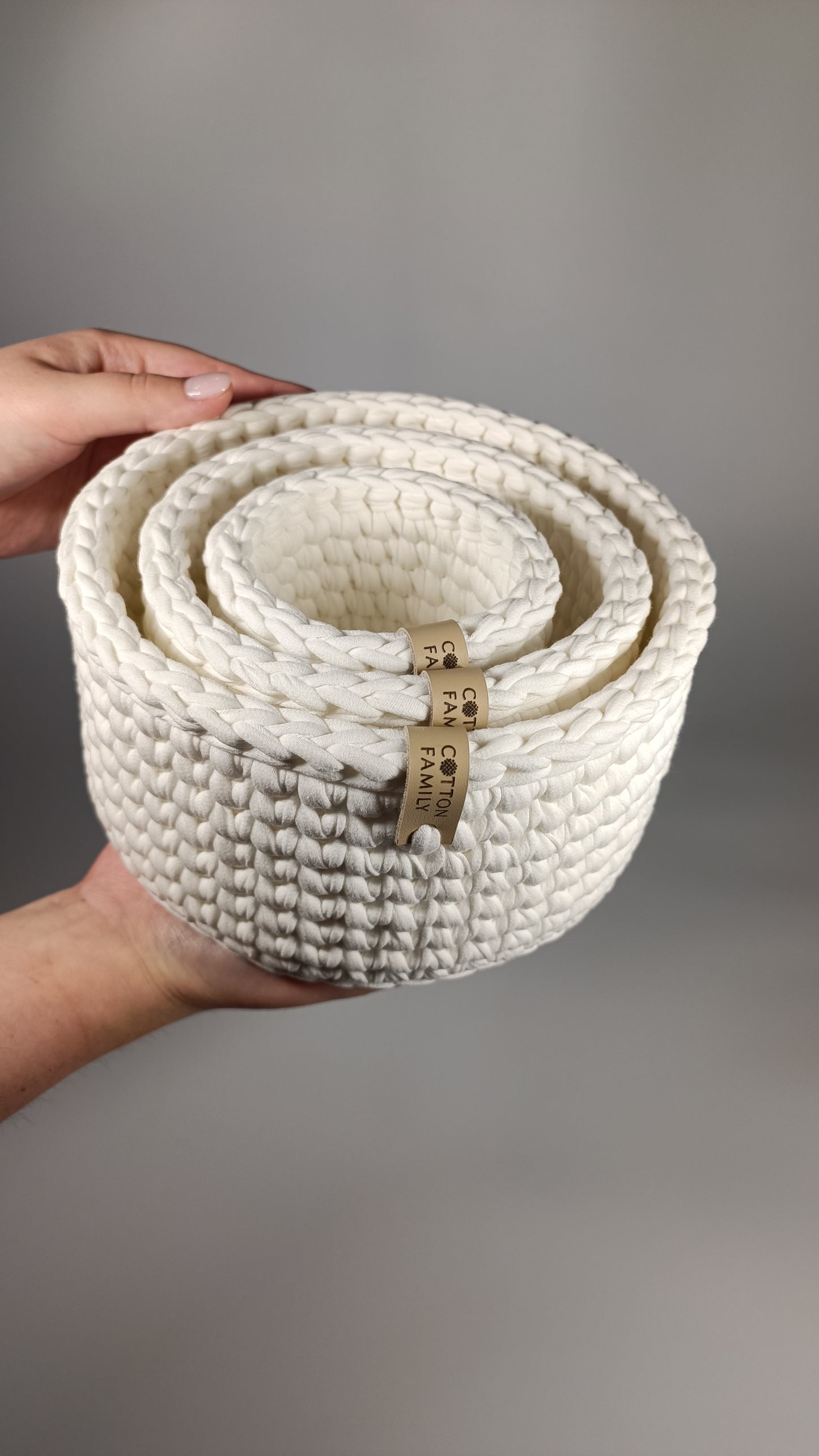 "CLASSIC" Set of 3 Round Organizer Baskets