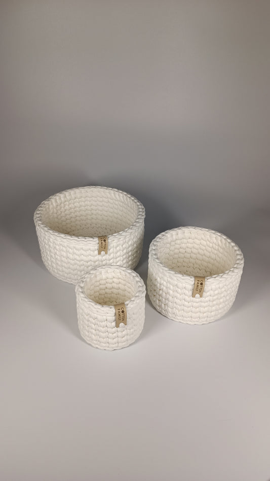 "CLASSIC" Set of 3 Round Organizer Baskets