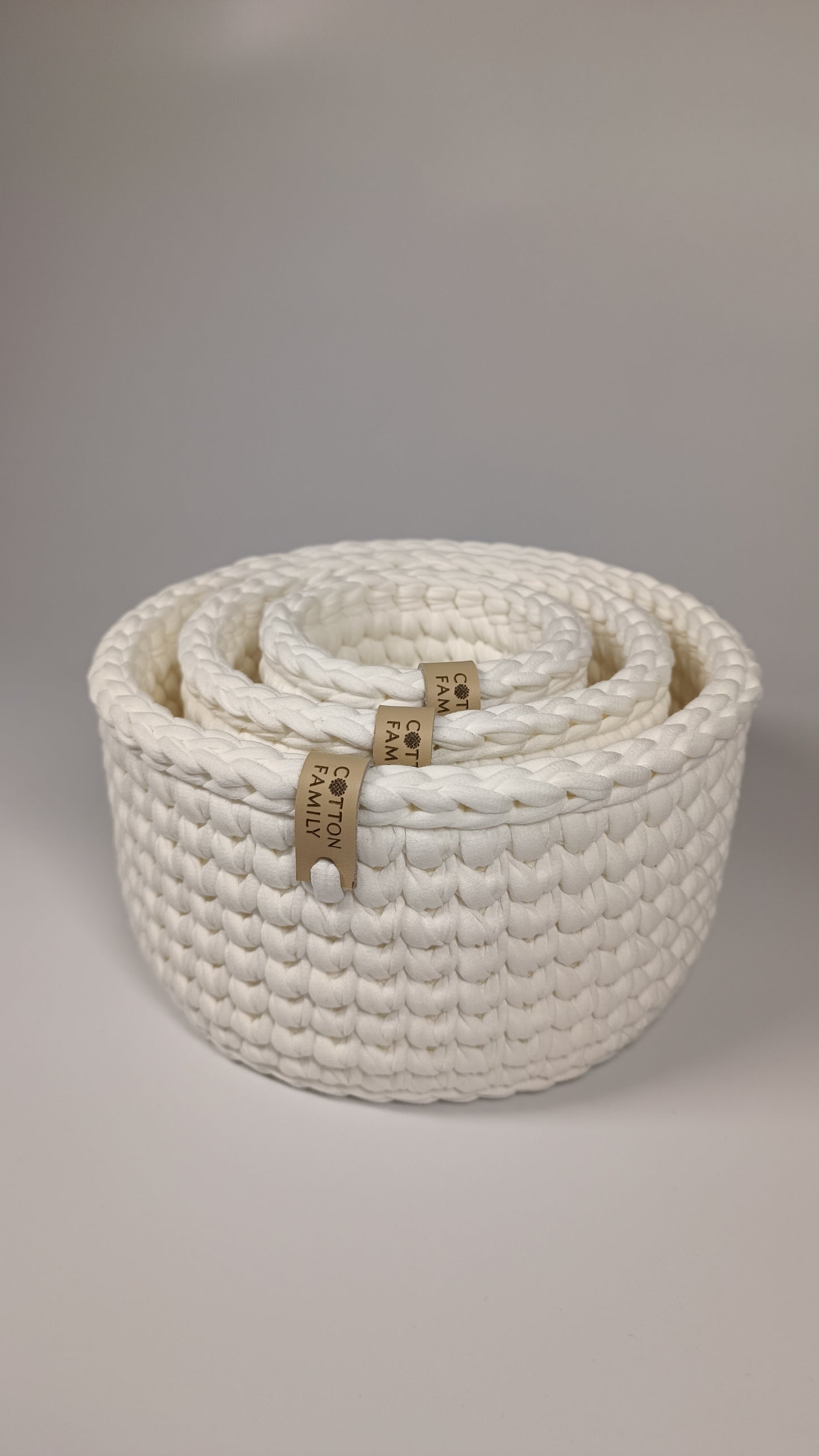 "CLASSIC" Set of 3 Round Organizer Baskets