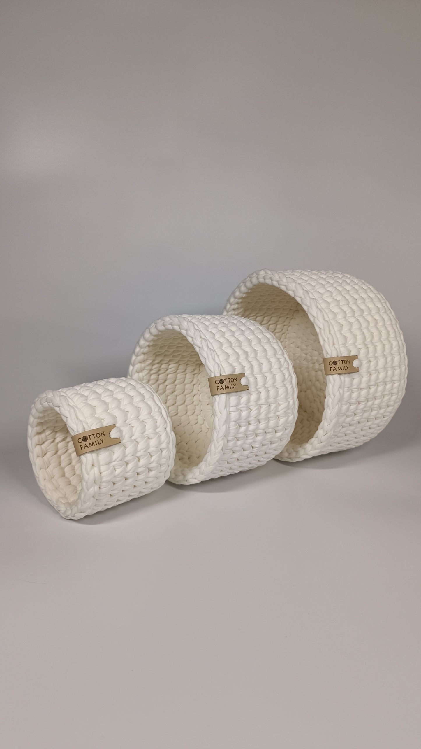 "CLASSIC" Set of 3 Round Organizer Baskets
