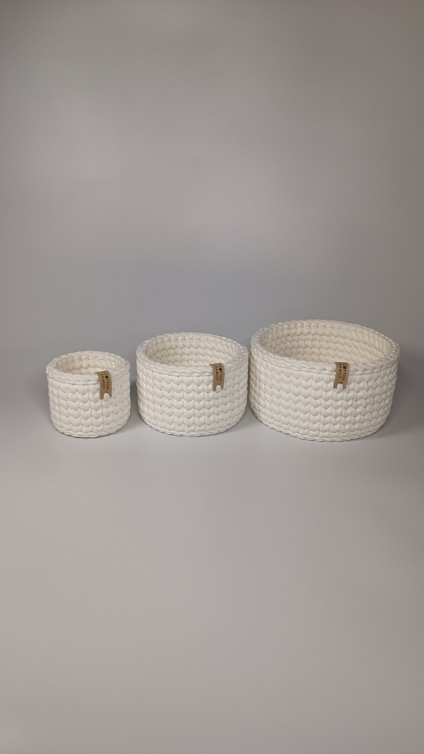 "CLASSIC" Set of 3 Round Organizer Baskets