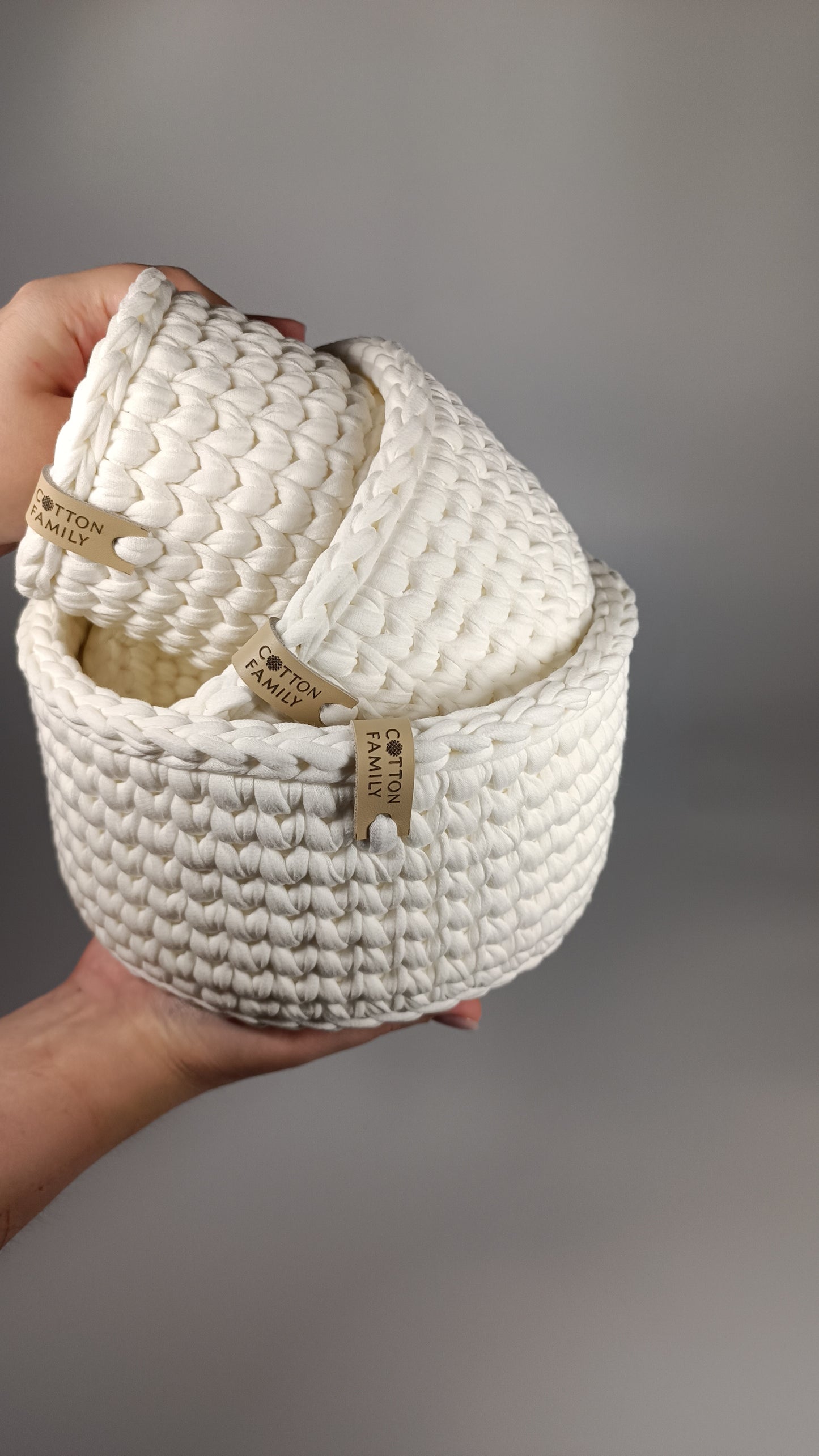 "CLASSIC" Set of 3 Round Organizer Baskets